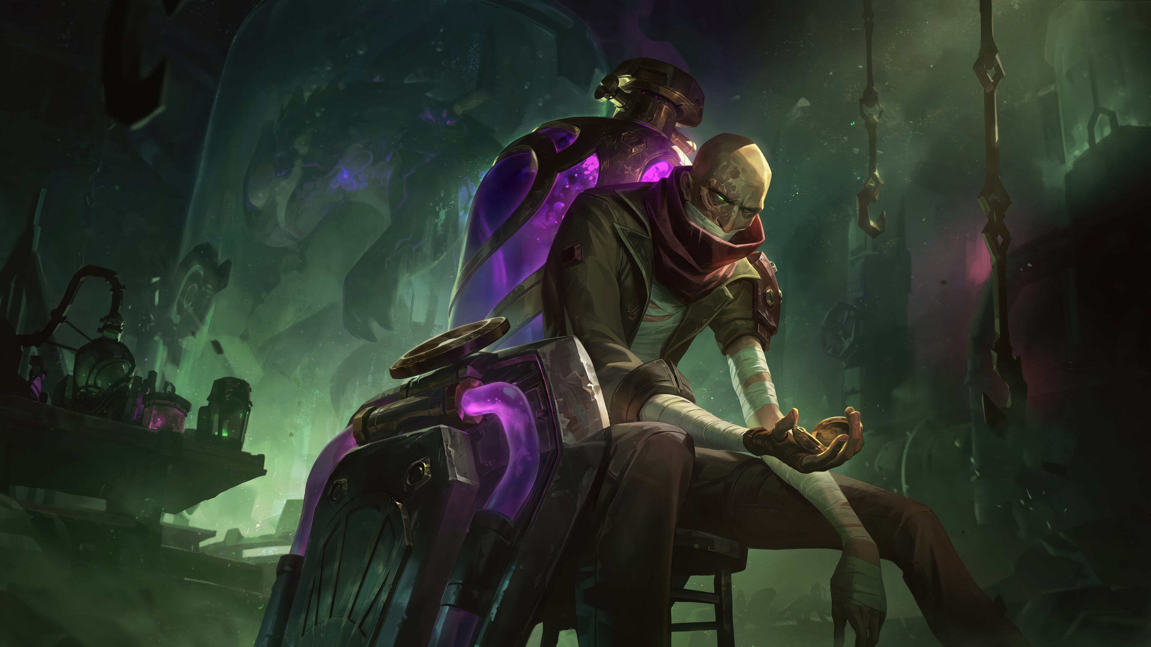Singed from Arcane and League of Legends in 4K HD Wallpaper