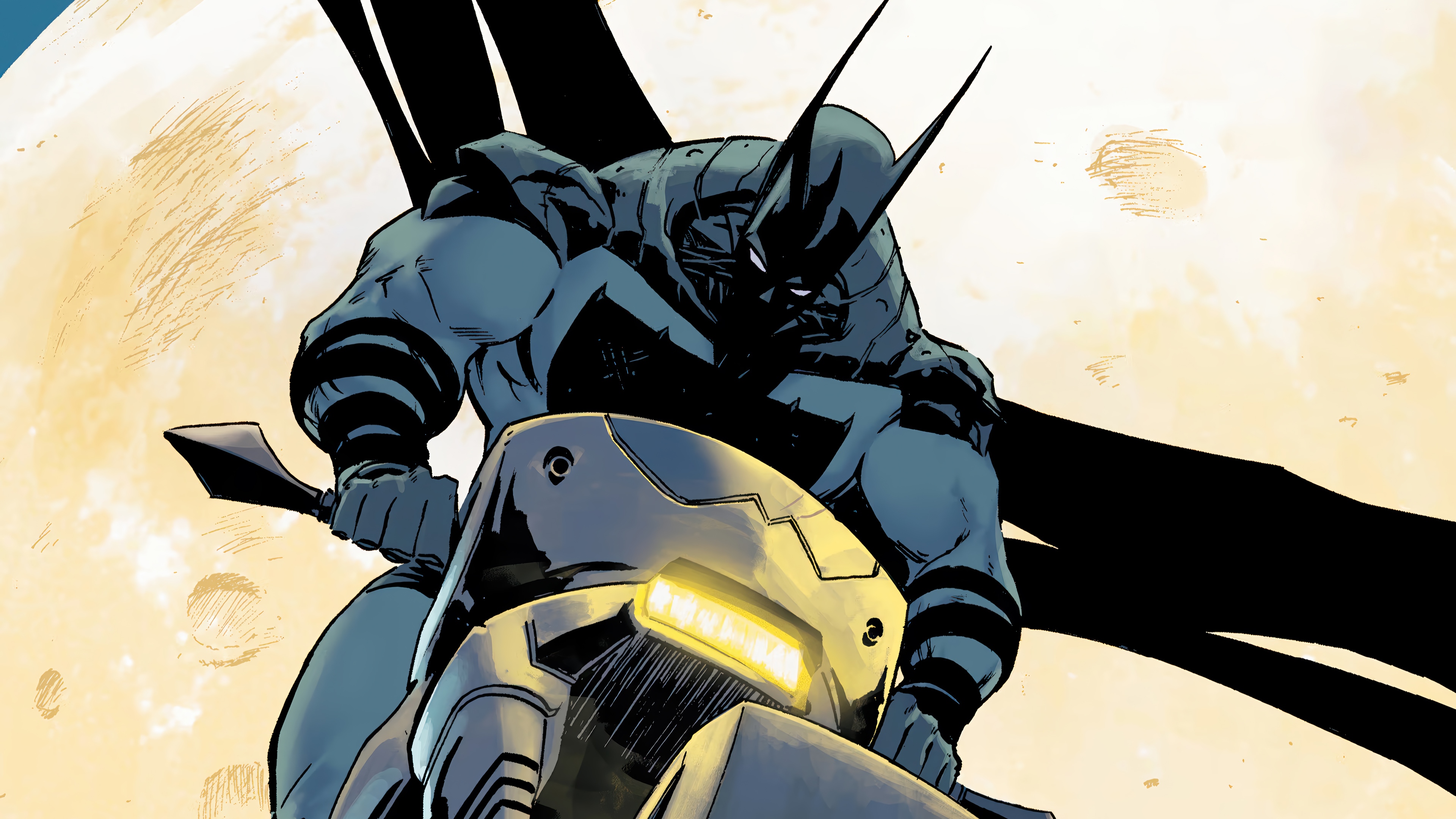 Batman on a Motorcycle in 4K HD Wallpaper
