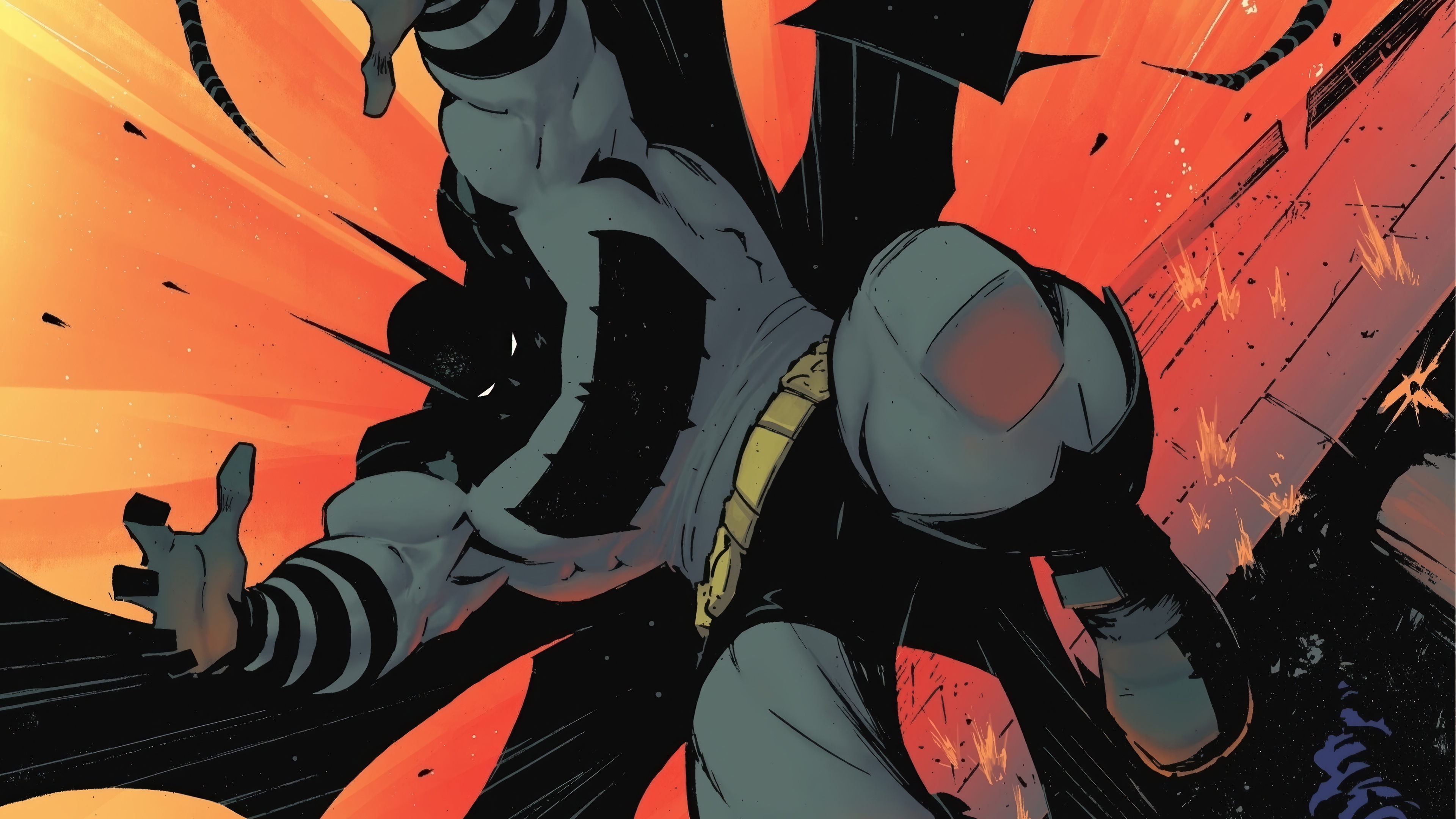 Batman in a comic book panel HD Wallpaper