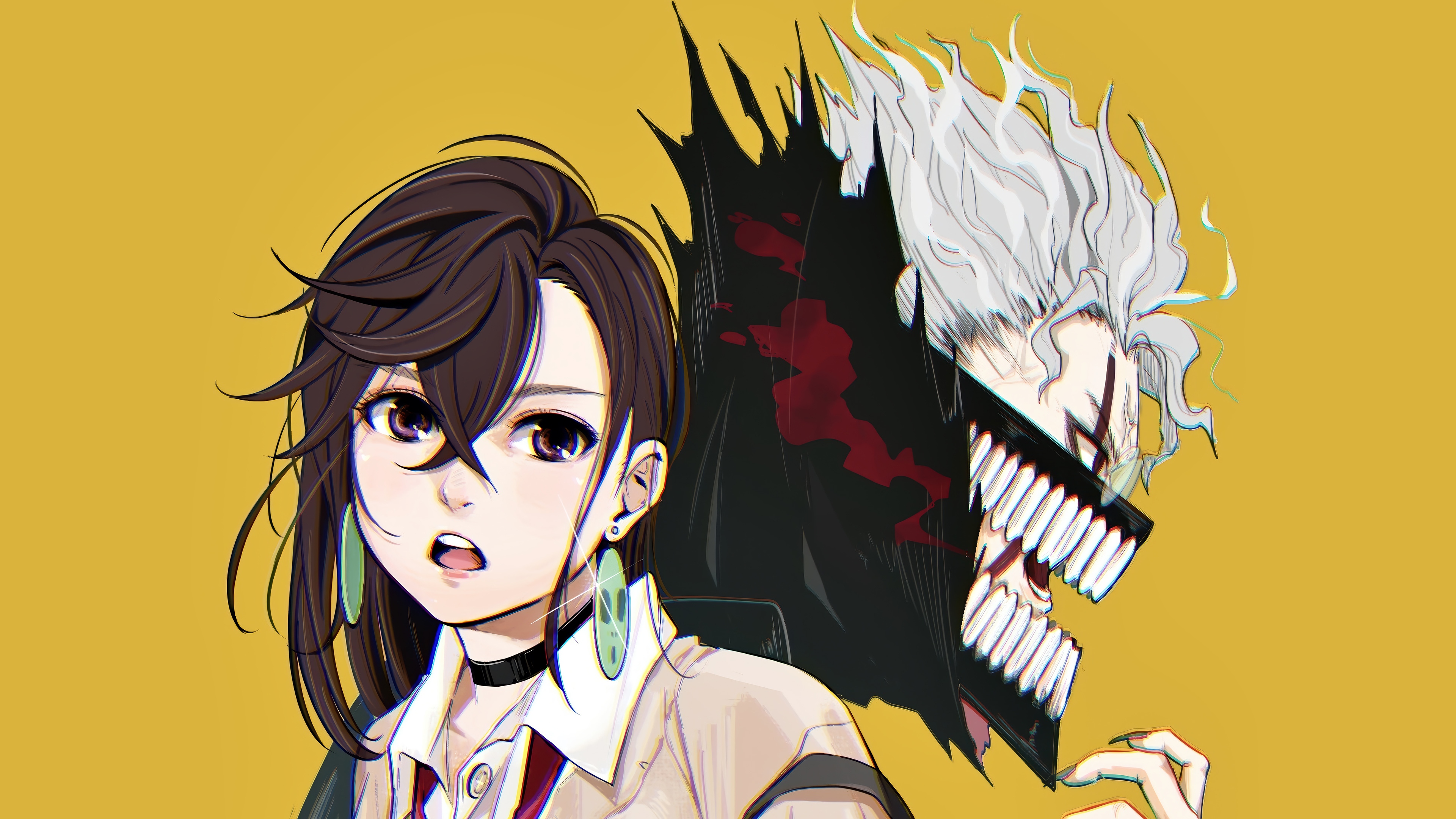 Dandadan: Momo Ayase and Okarun HD Wallpaper