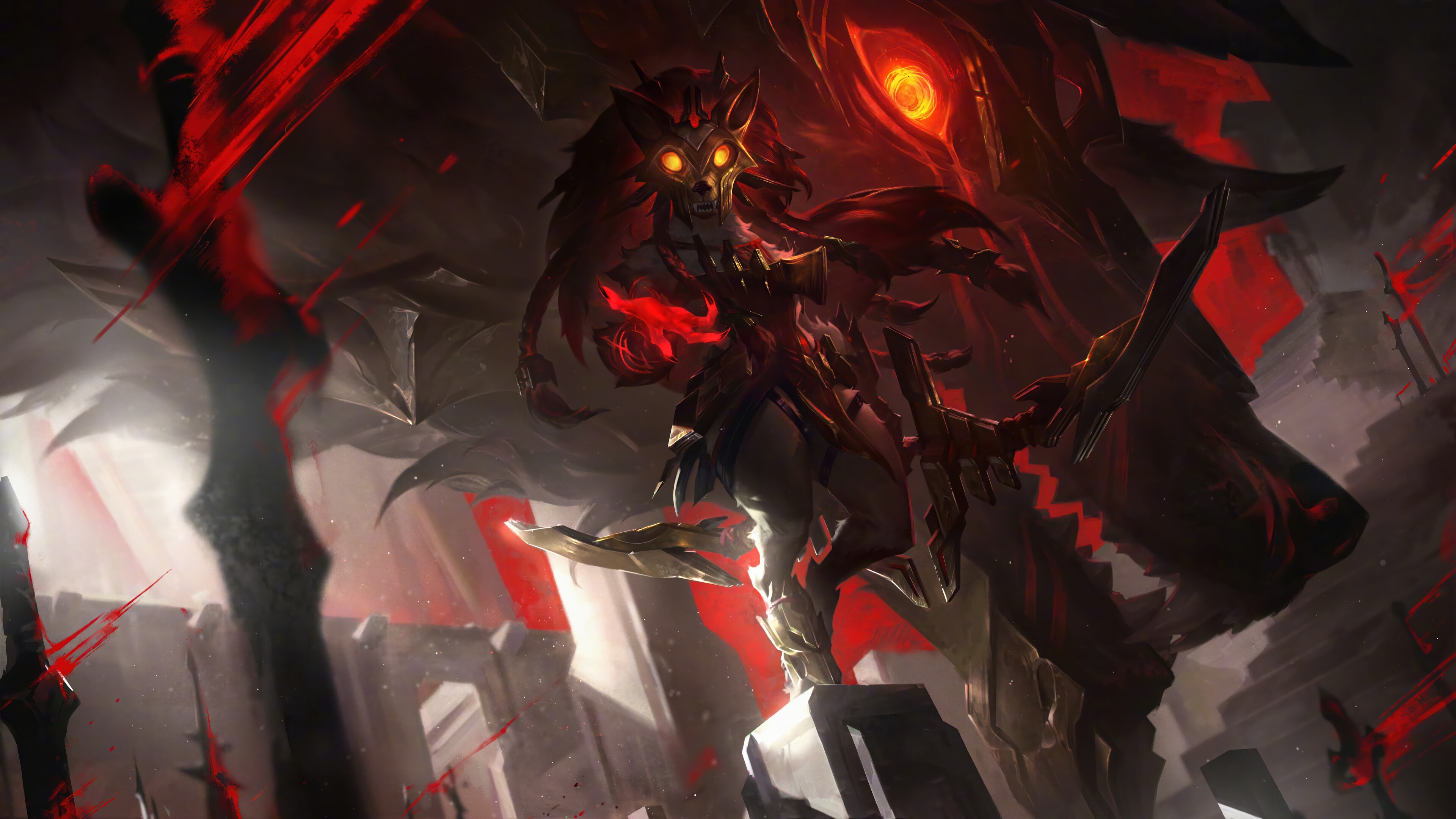 Kindred from League of Legends 4K HD Wallpaper