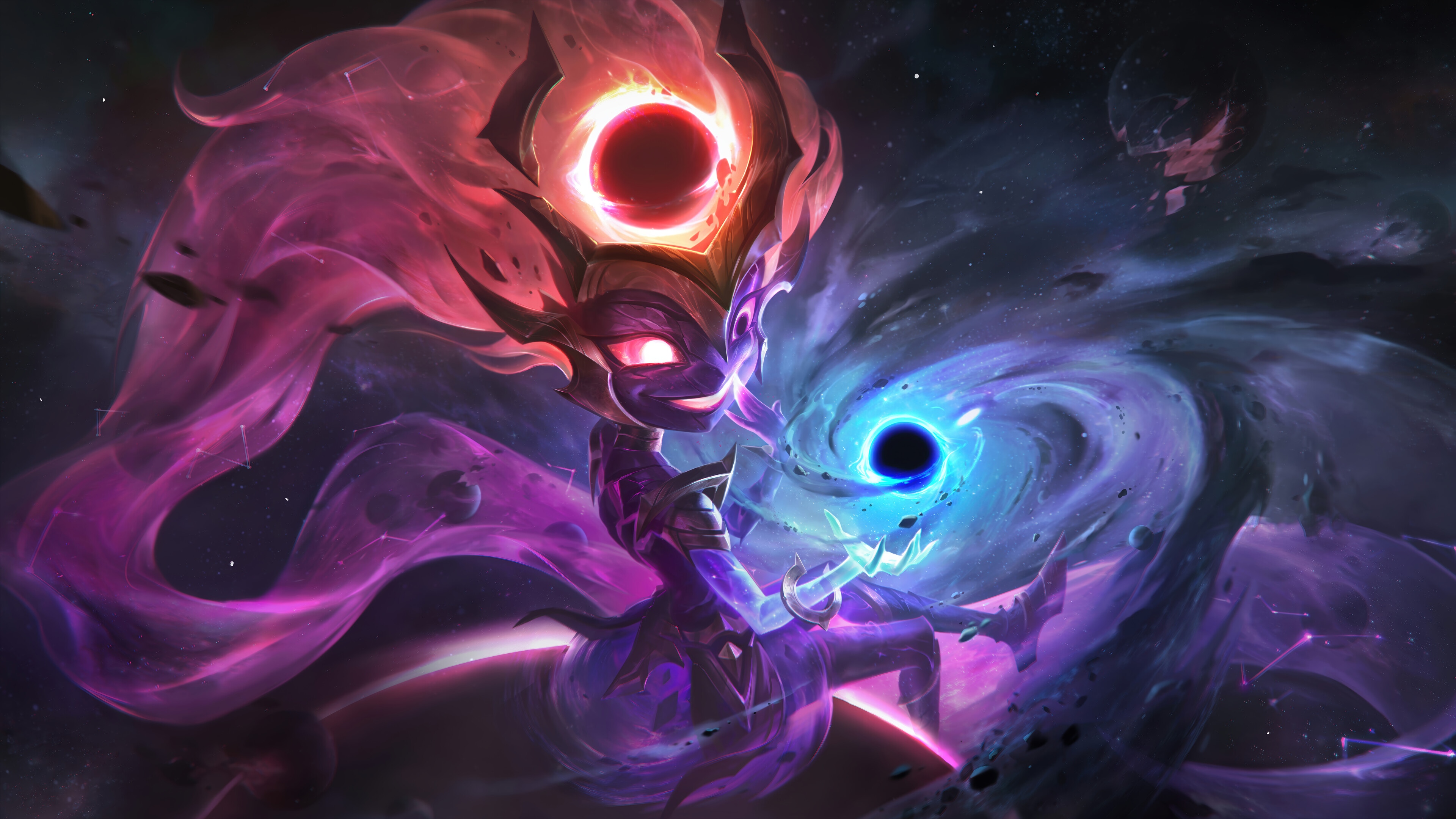 Dark Star Zoe League of Legends Splash Art 4K HD Wallpaper