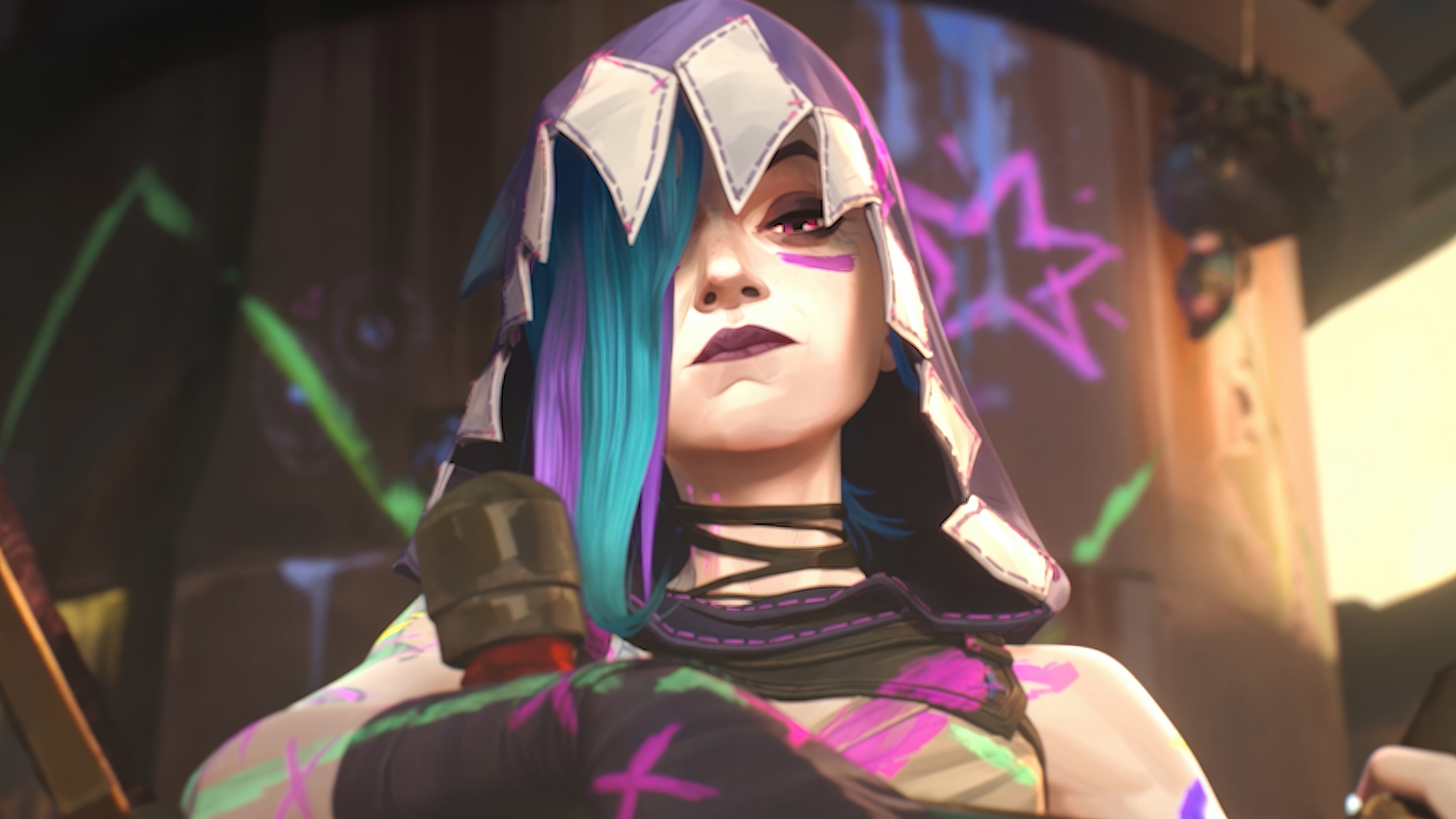 Jinx from Arcane in 4K HD Wallpaper