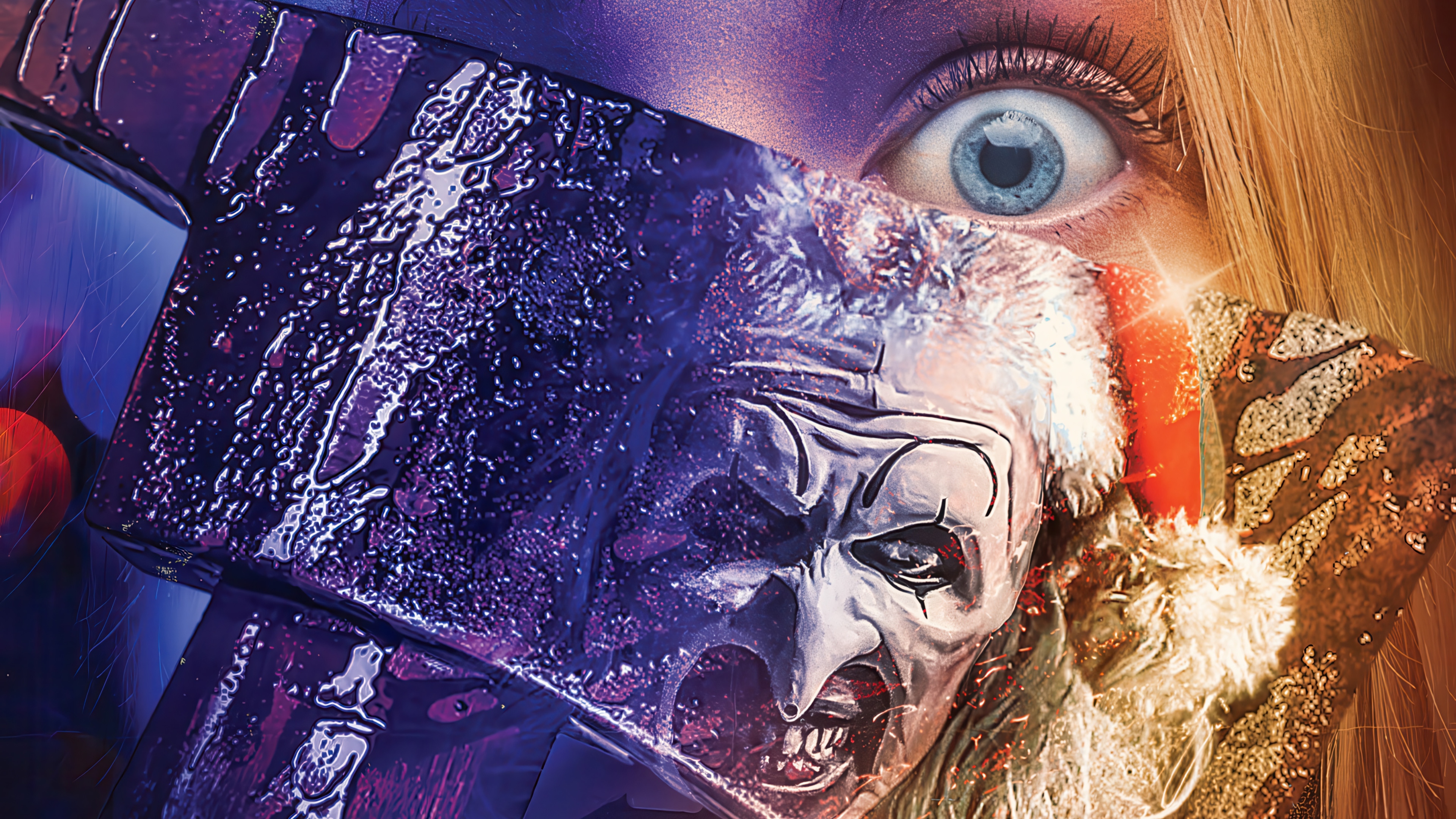 Terrifier 3 Art the Clown Axe 4K HD Wallpaper