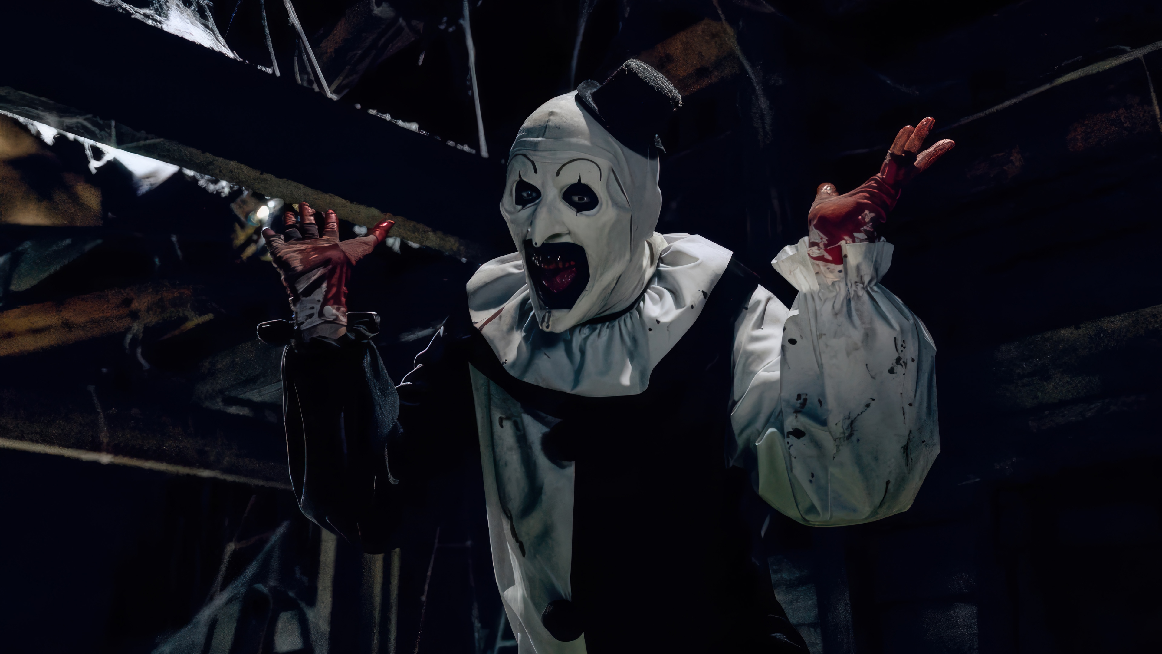 Art the Clown from Terrifier 4K HD Wallpaper