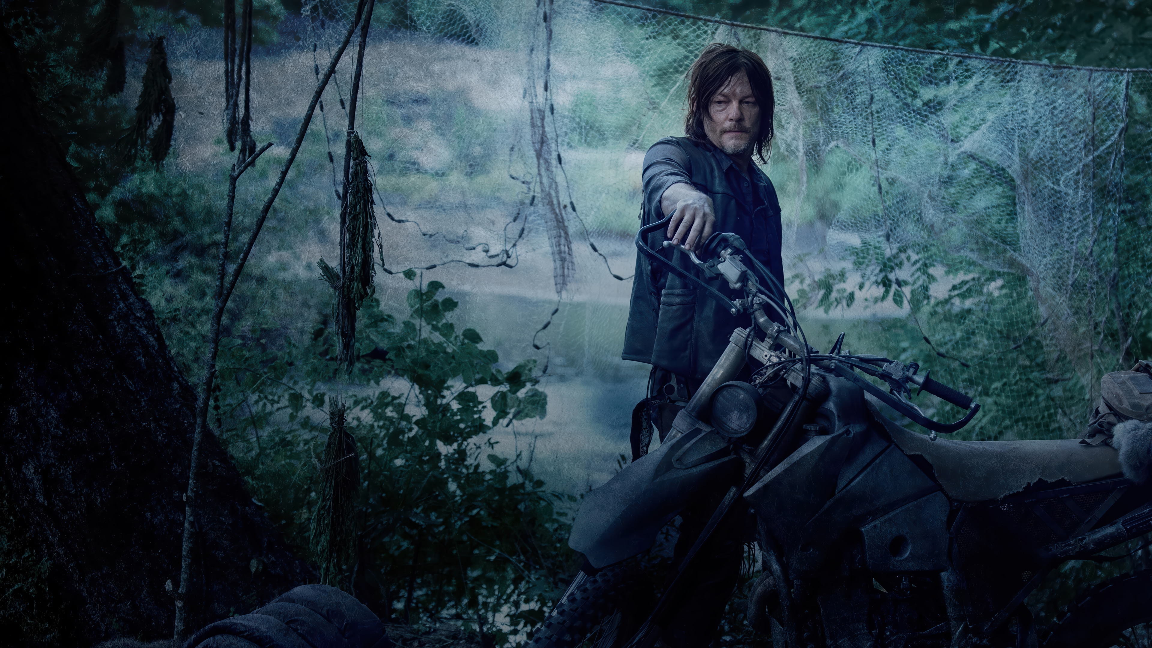 The Walking Dead: Daryl Dixon on a Motorcycle HD Wallpaper