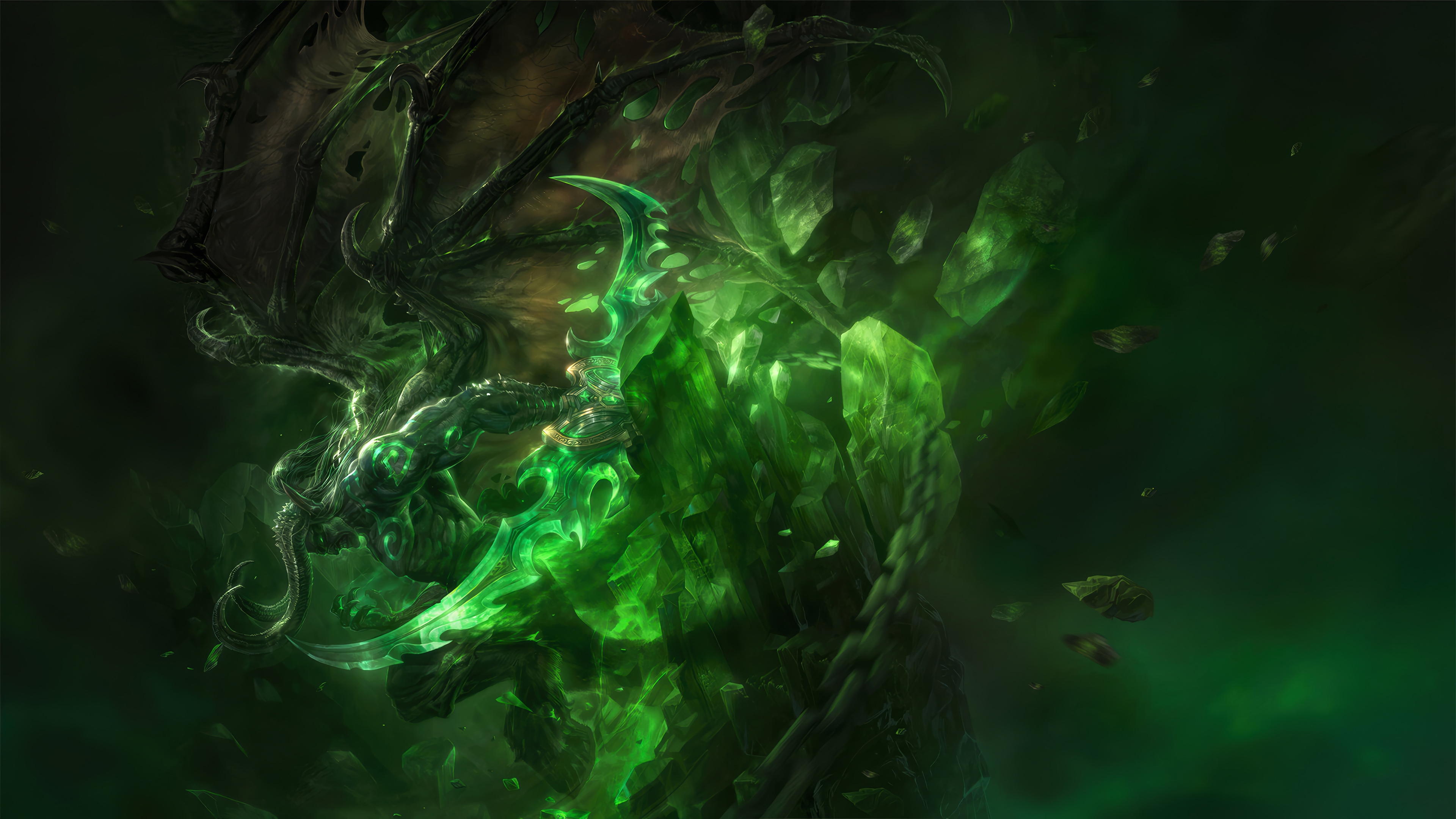 Illidan Stormrage with Felblade in World of Warcraft 4K HD Wallpaper