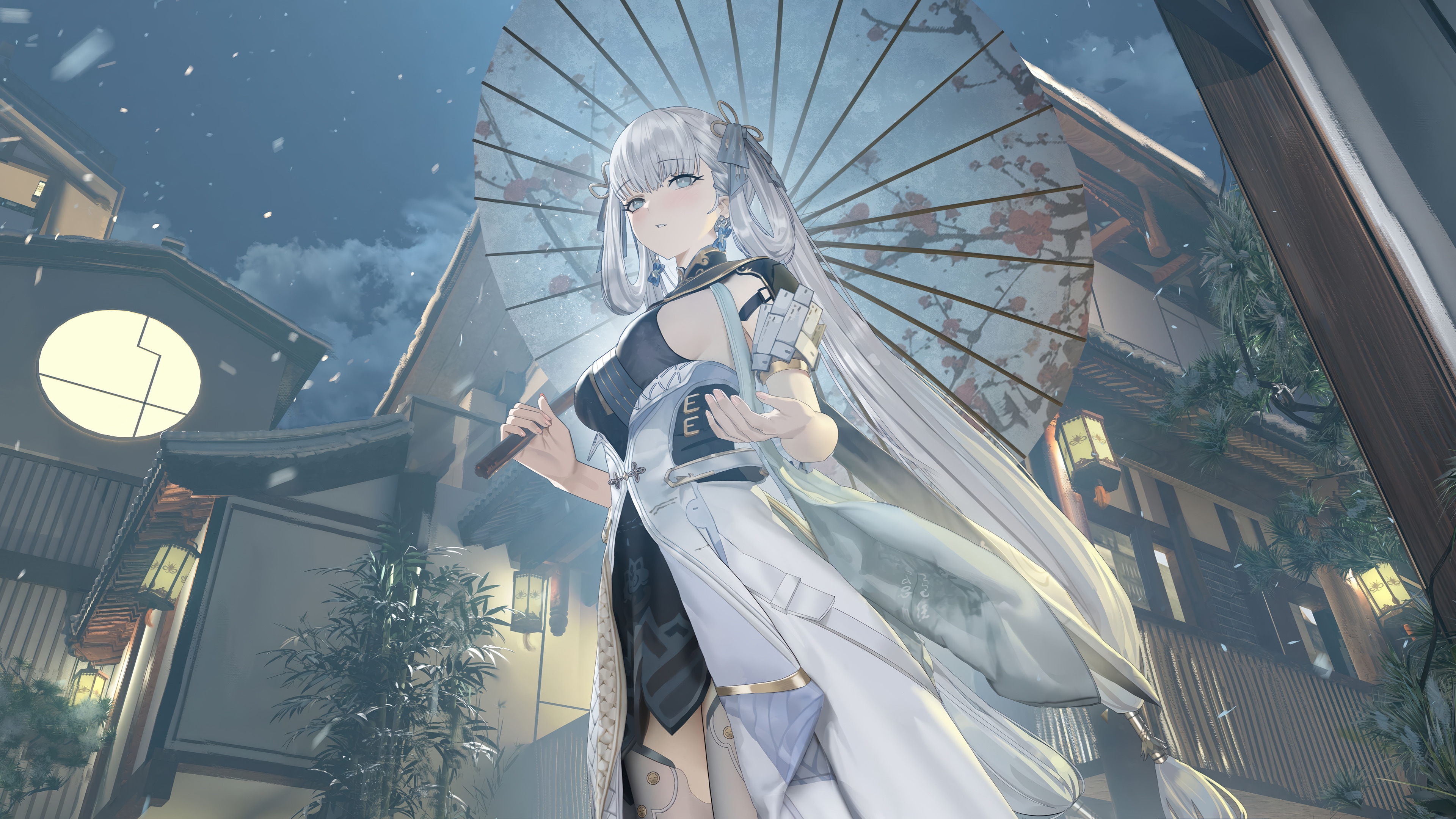 Jinshi from Wuthering Waves holding an umbrella HD Wallpaper