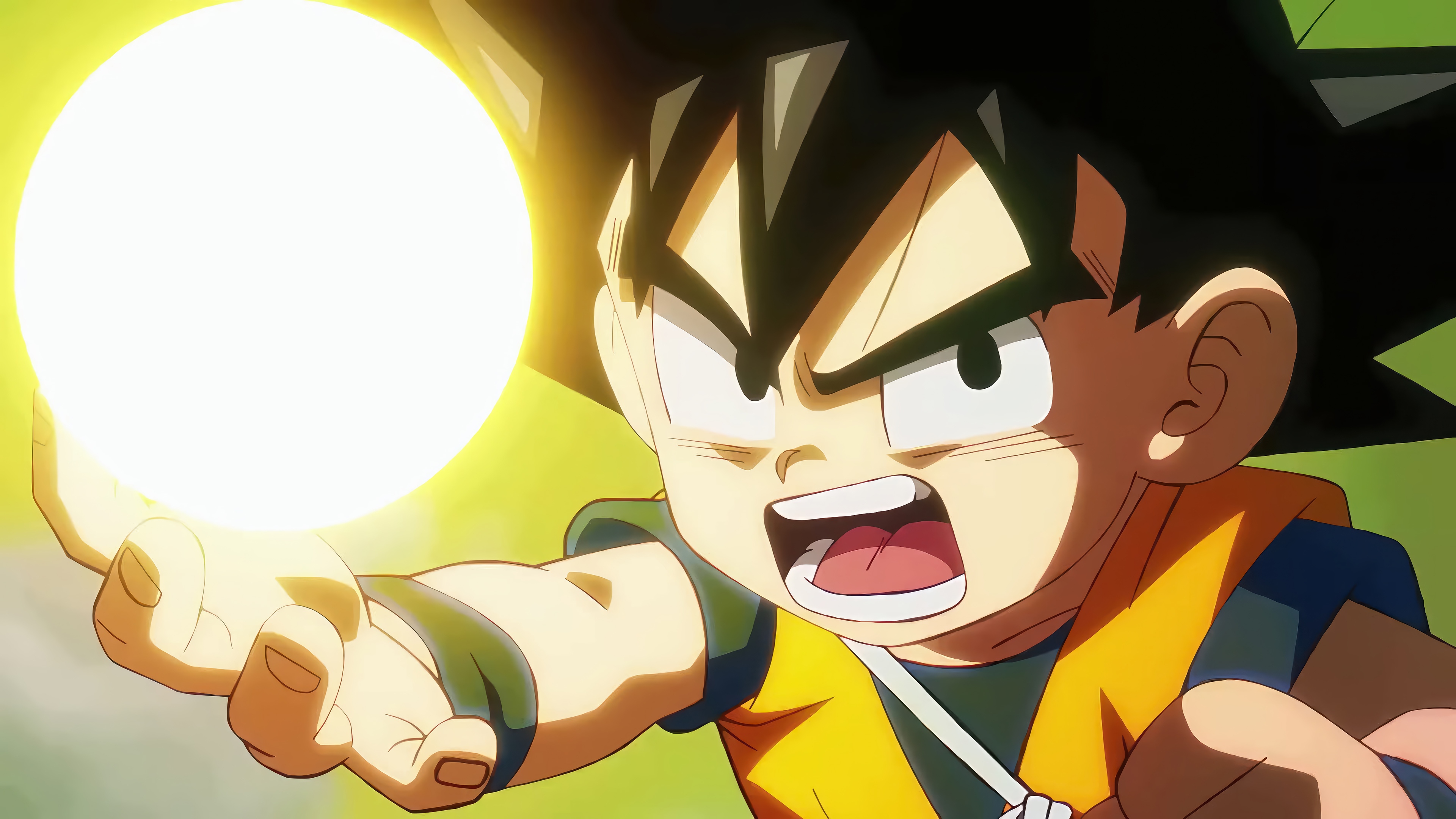 Goku from Dragon Ball DAIMA charges energy ball HD Wallpaper