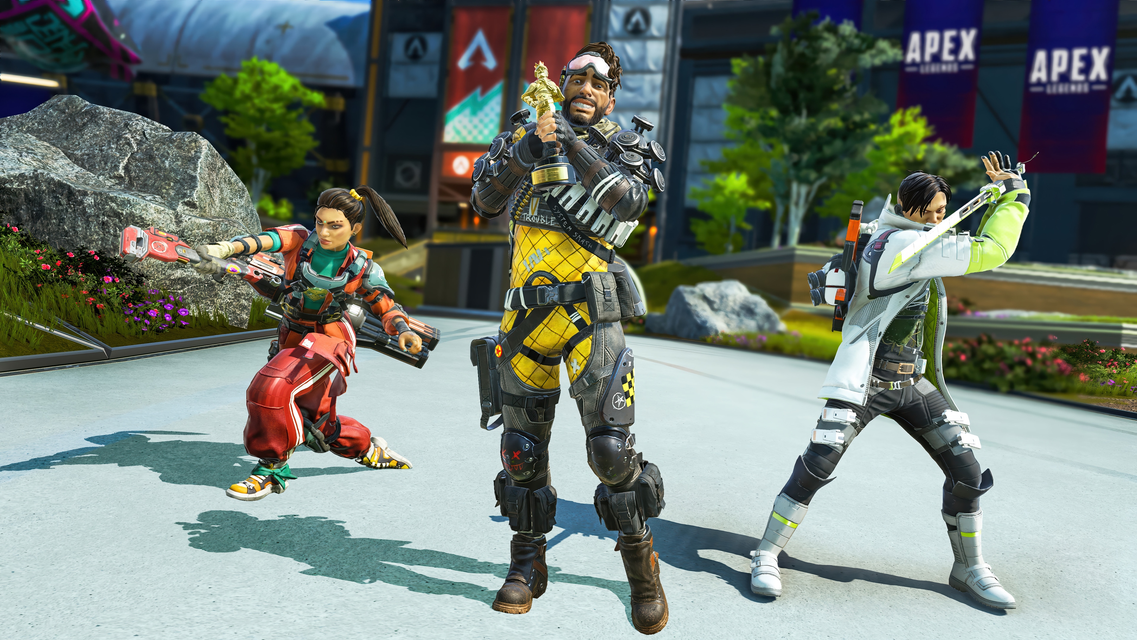 Apex Legends: Mirage, Crypto, and Rampart HD Wallpaper
