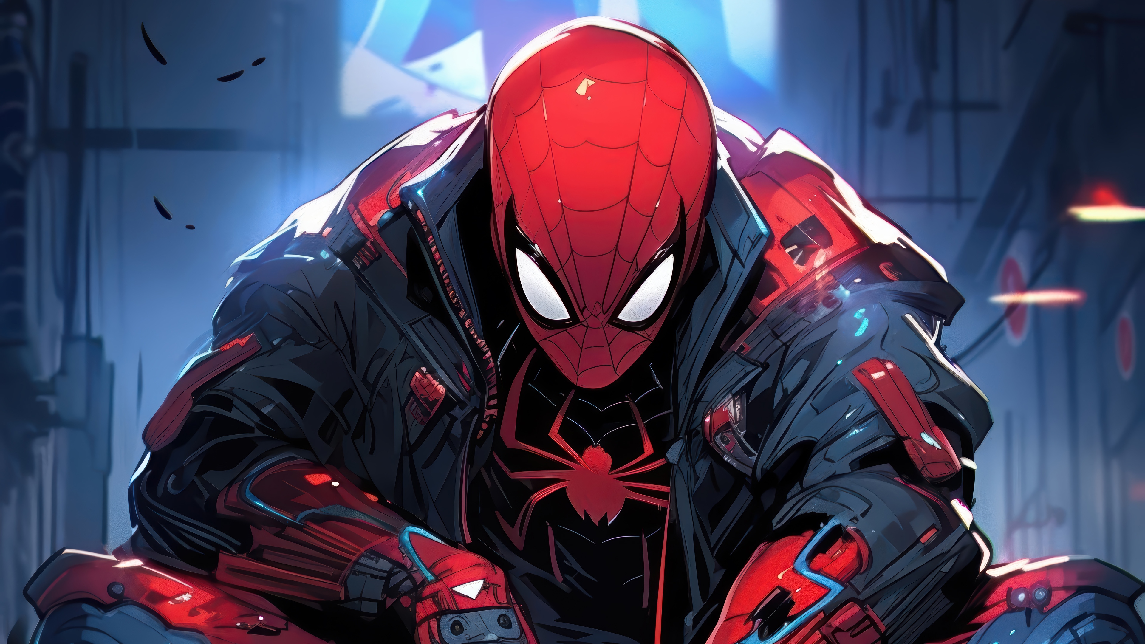 Cyberpunk Spider-Man in 4K HD Wallpaper