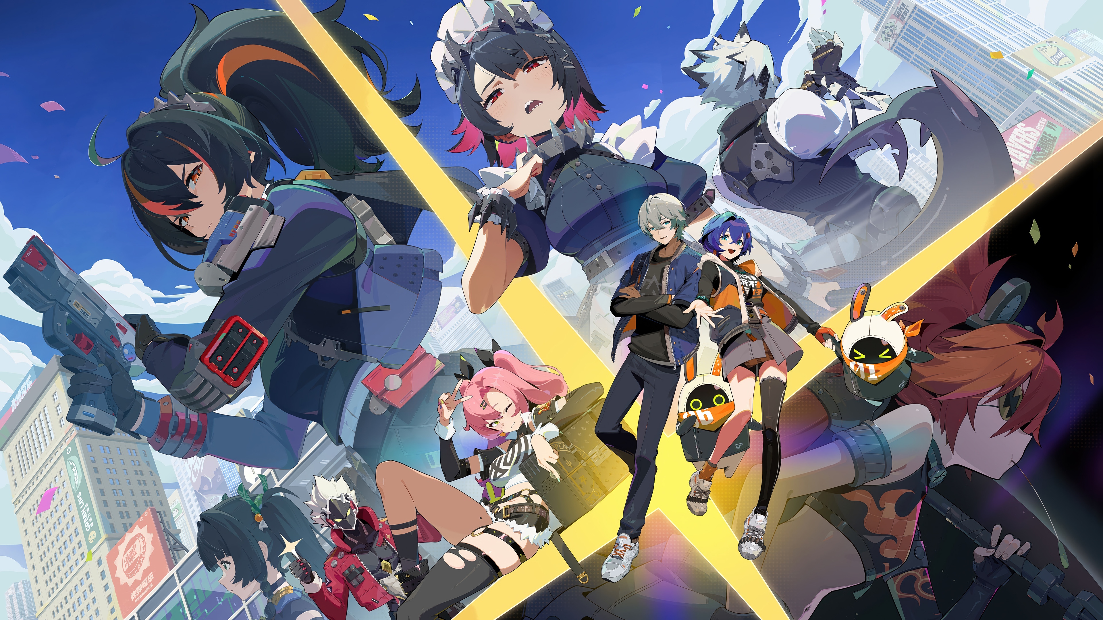 Zenless Zone Zero characters in a city setting 4K HD Wallpaper