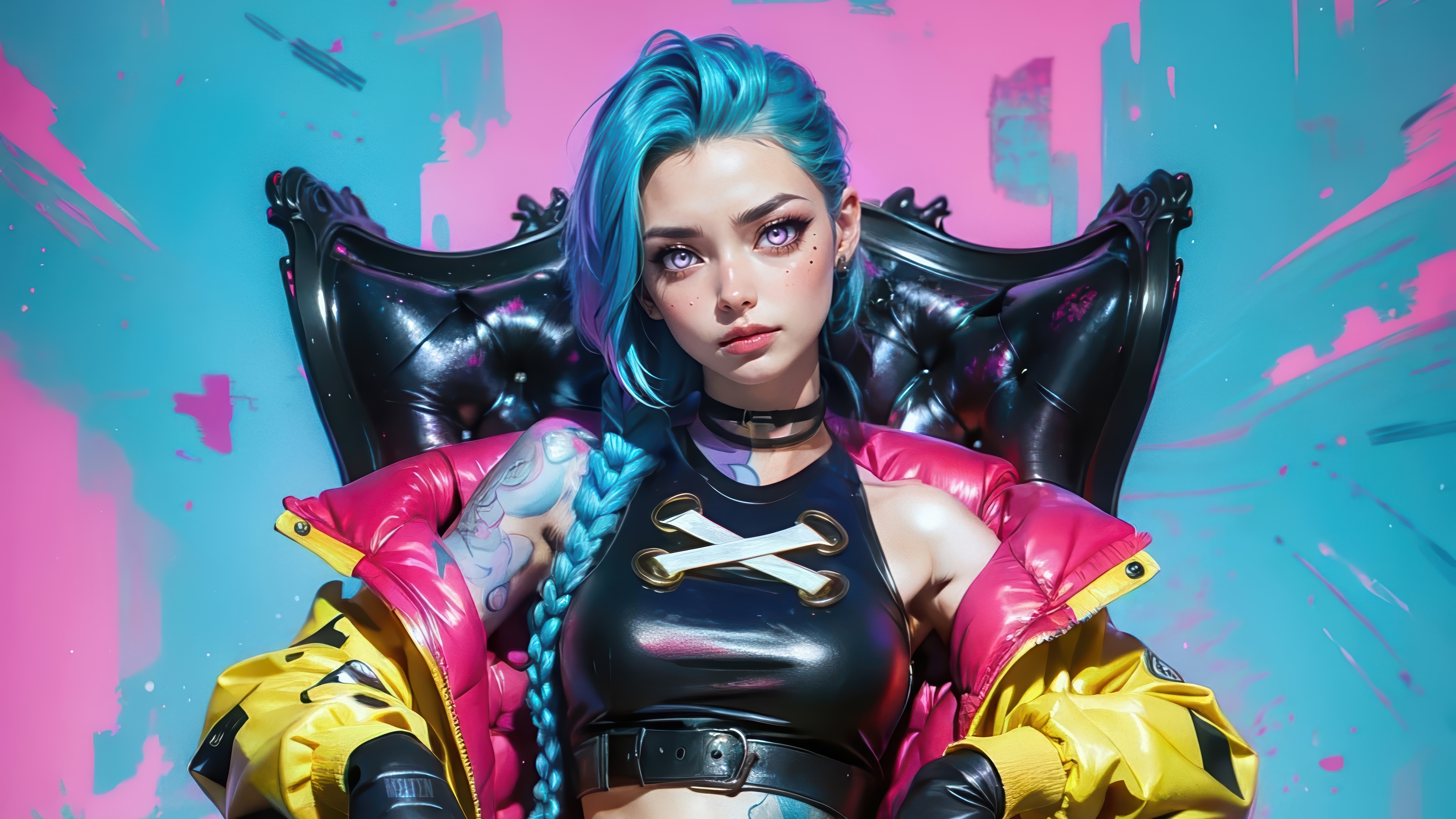 Jinx from League of Legends in 4K HD Wallpaper