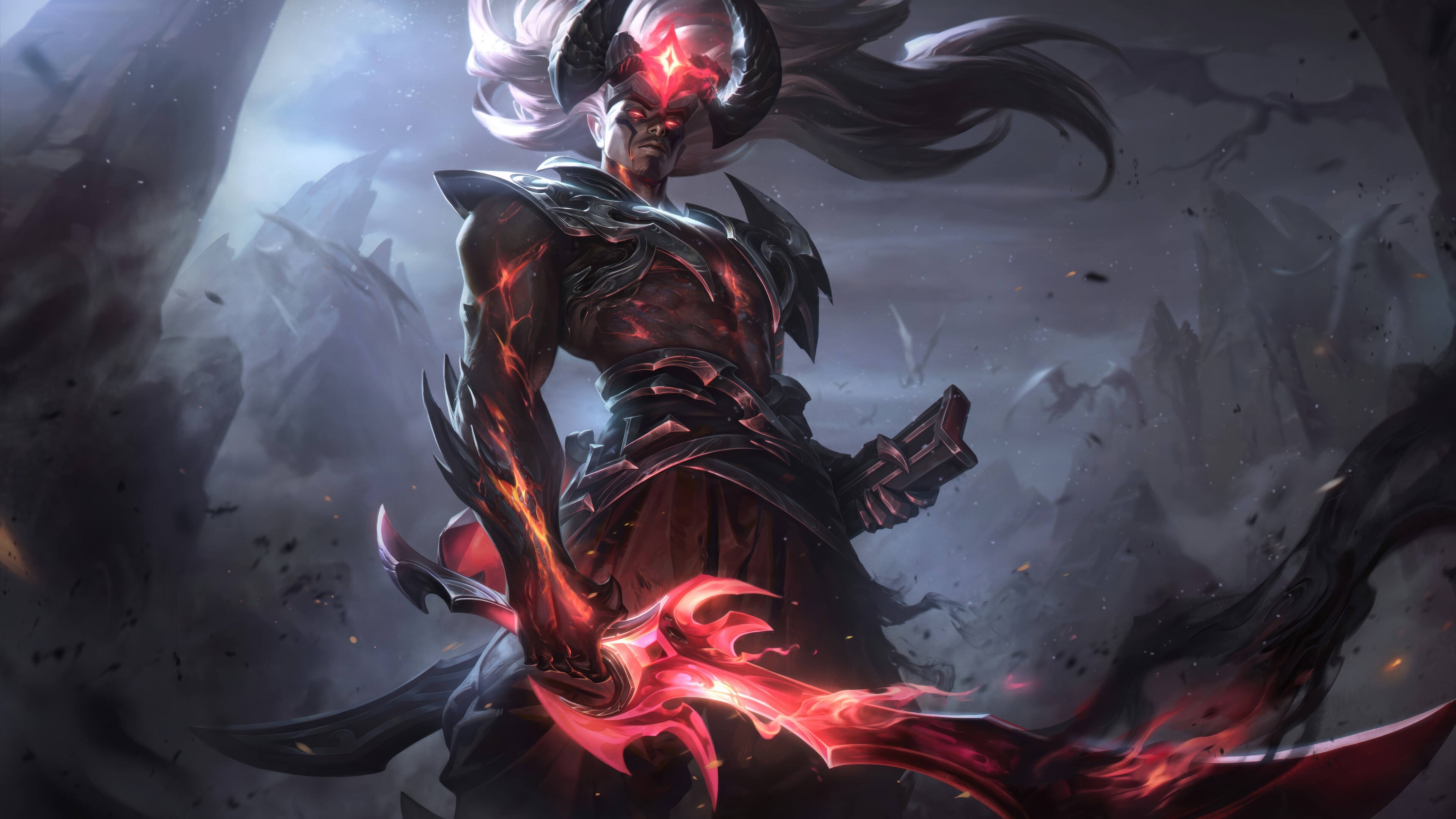 Nightbringer Yasuo from League of Legends 4K HD Wallpaper