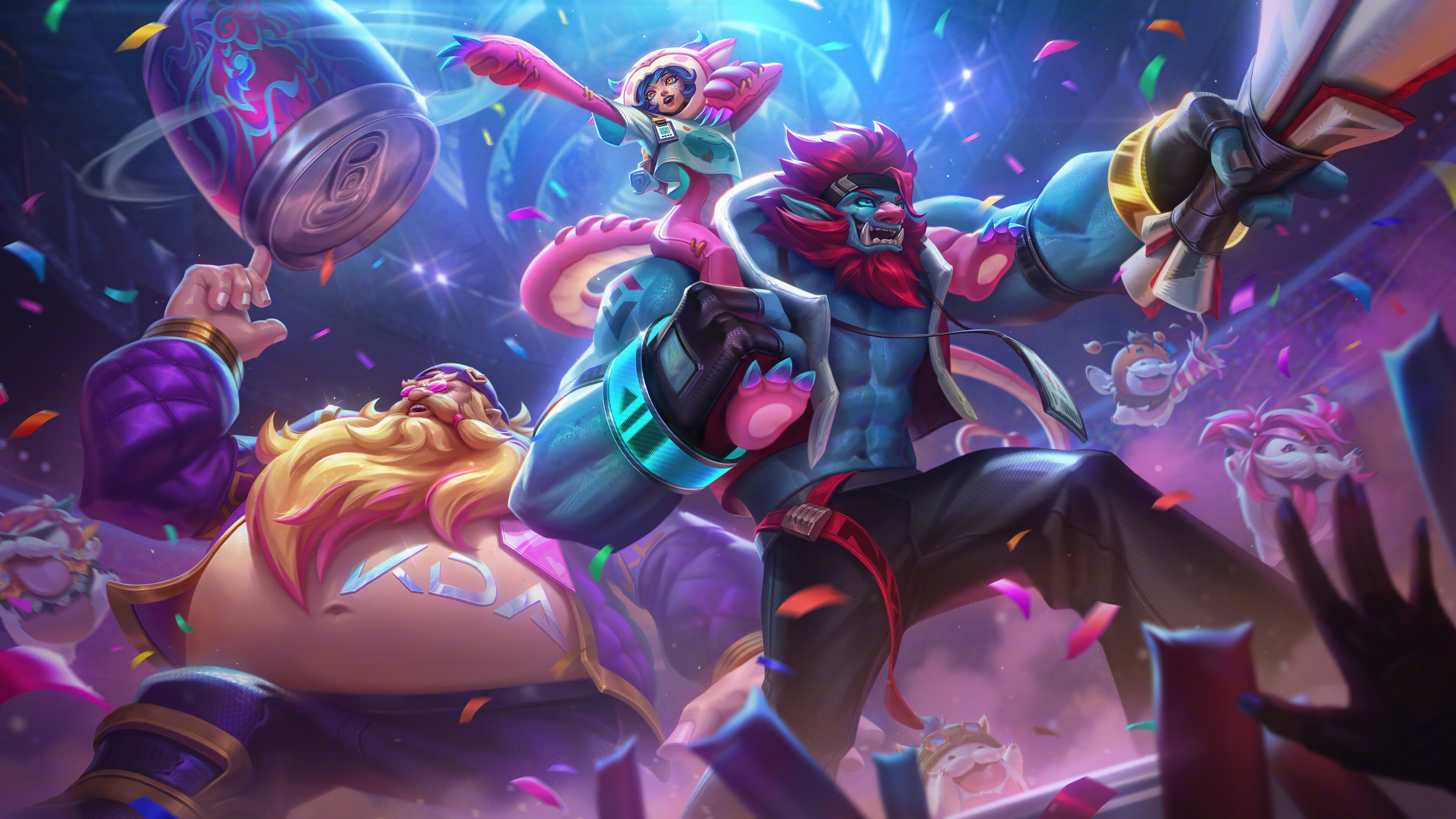 Trundle, Neeko, and Gragas in League of Legends 4K HD Wallpaper