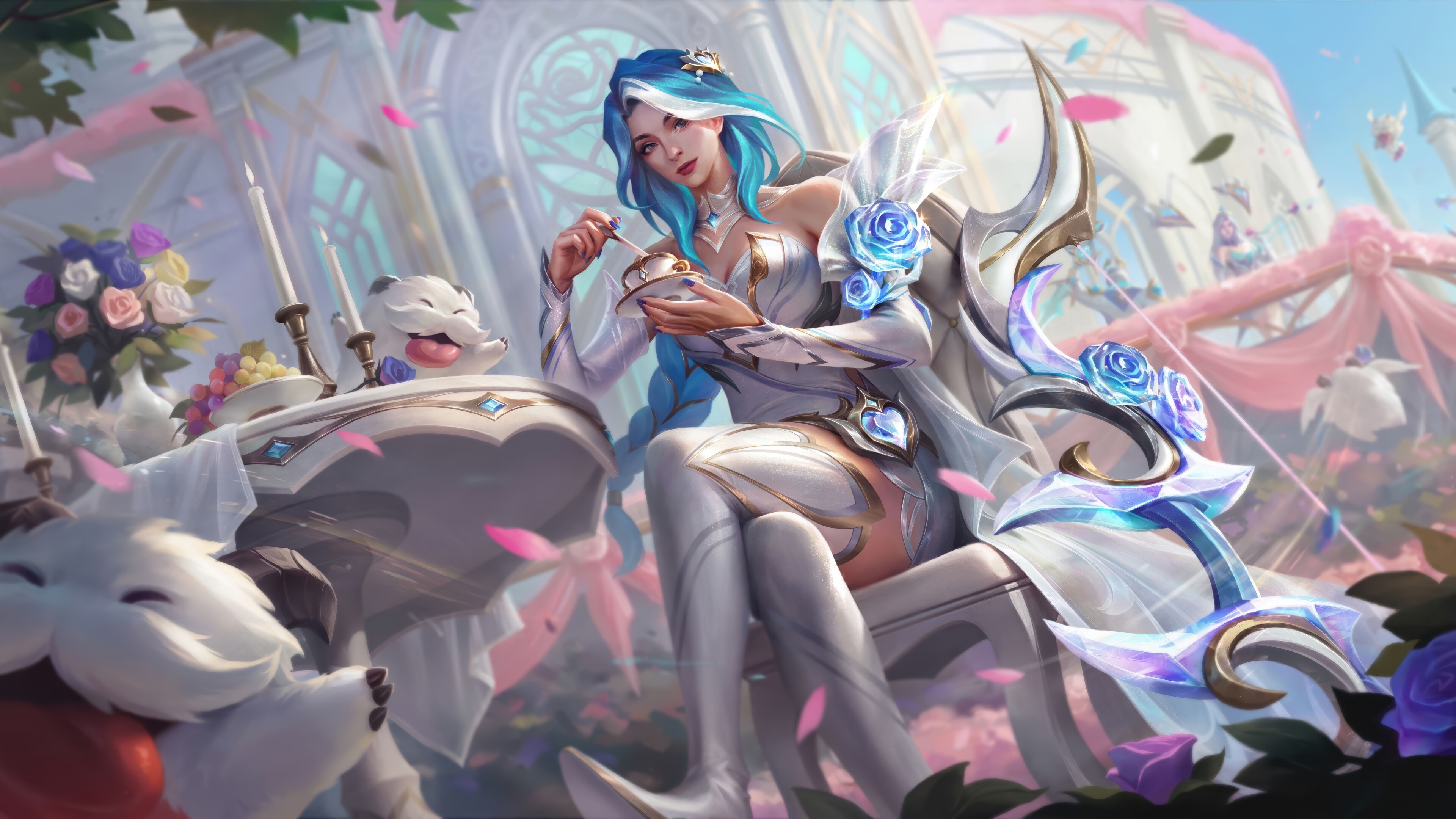 Crystal Rose Ashe in League of Legends HD Wallpaper