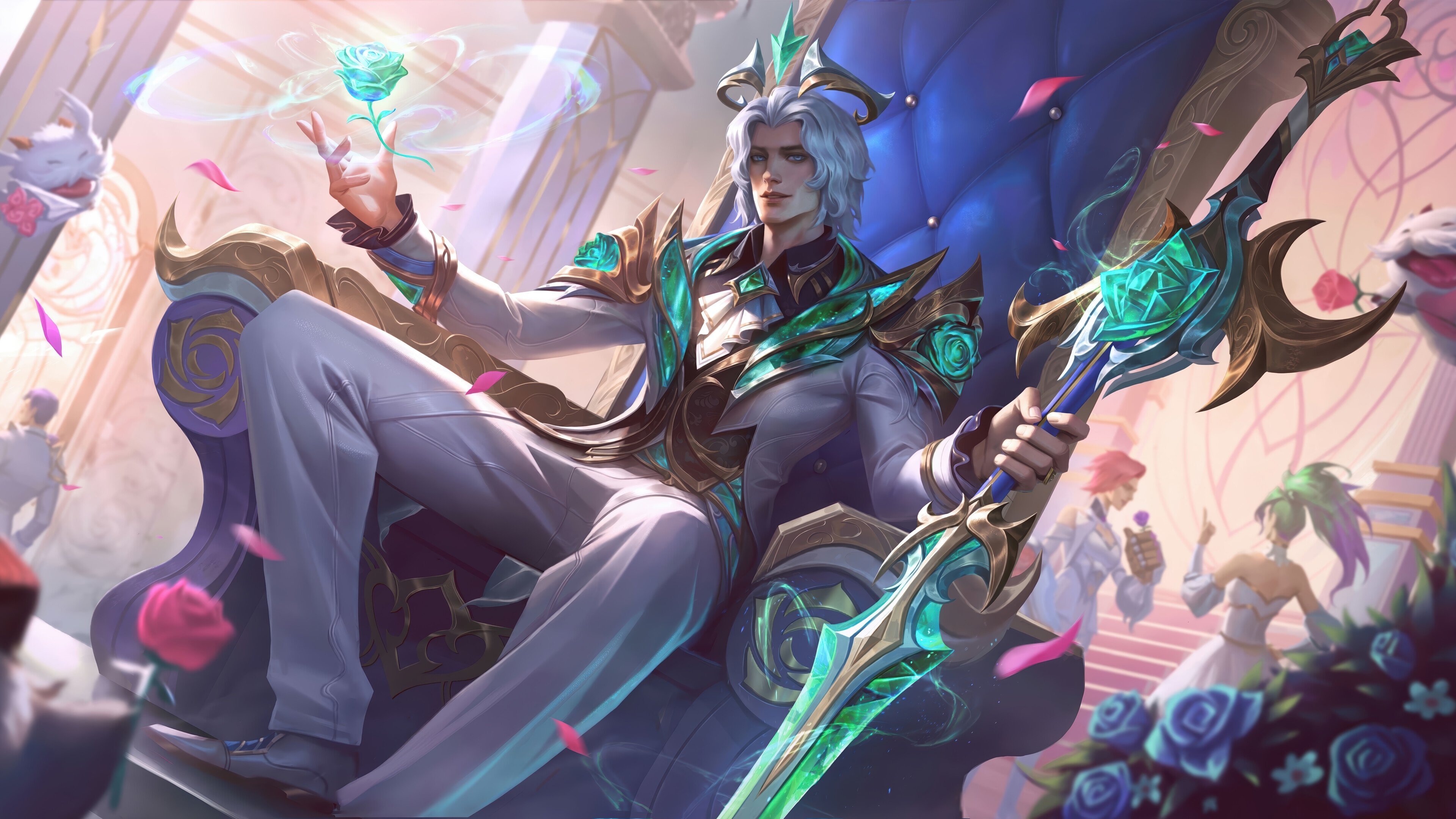 Viego with Crystal Rose in League of Legends 4K HD Wallpaper