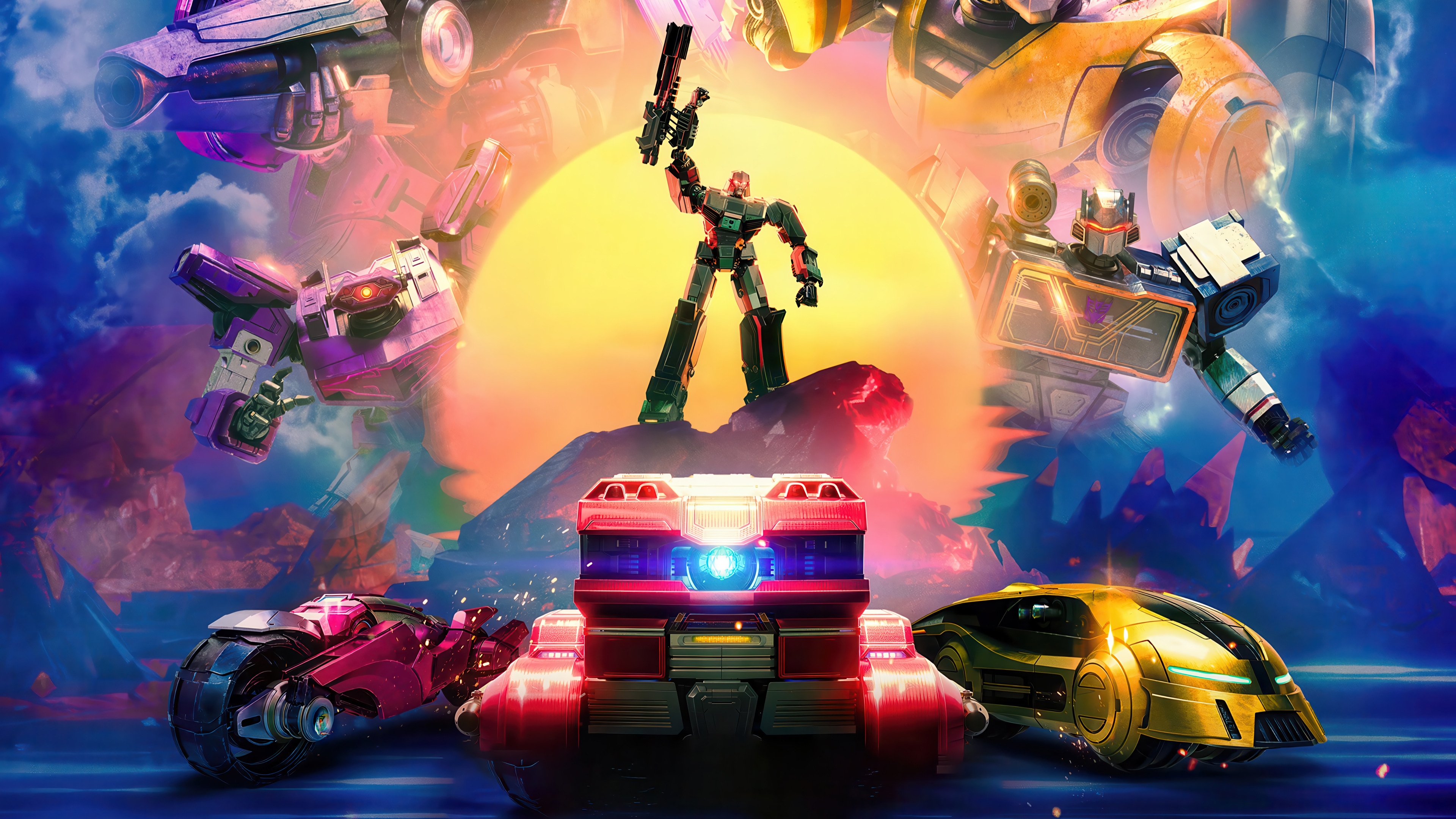 Transformers One Movie Poster with Optimus Prime and Megatron HD Wallpaper