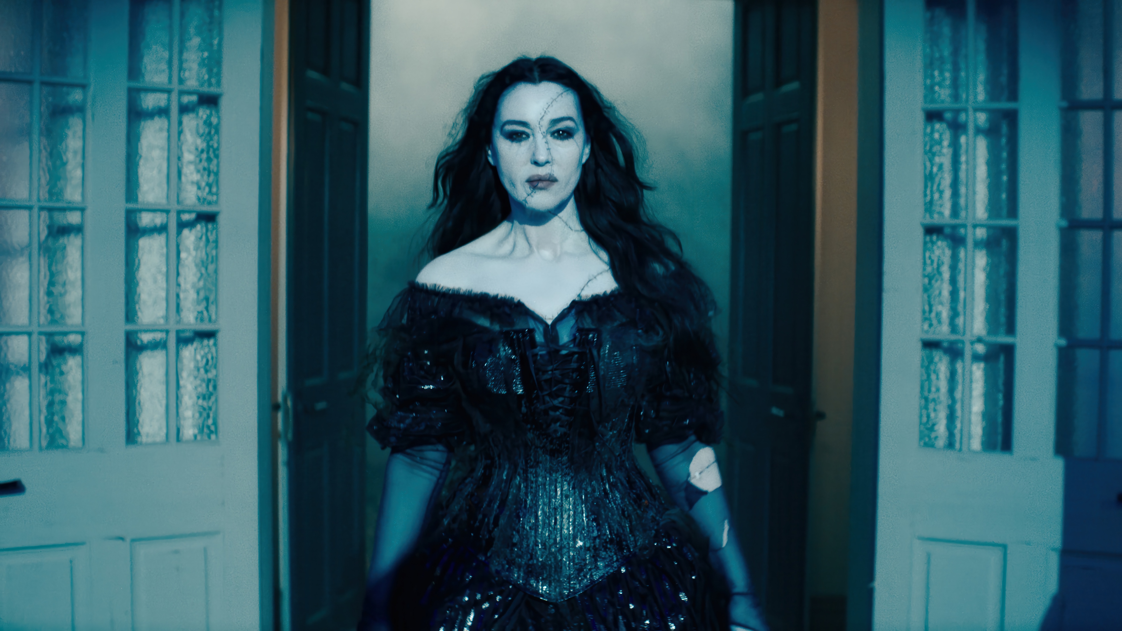 Monica Bellucci as a Frankenstein-like character in 4K HD Wallpaper