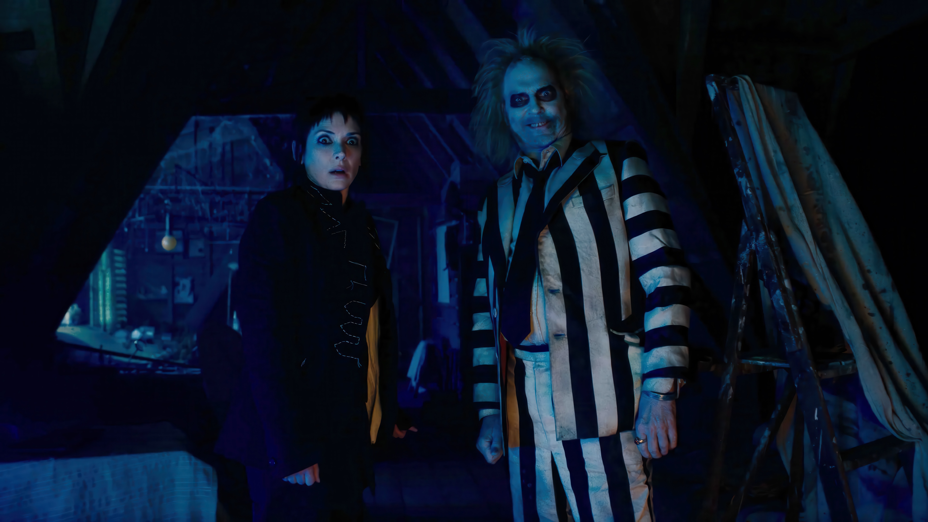 Beetlejuice and Lydia in Beetlejuice 4K HD Wallpaper