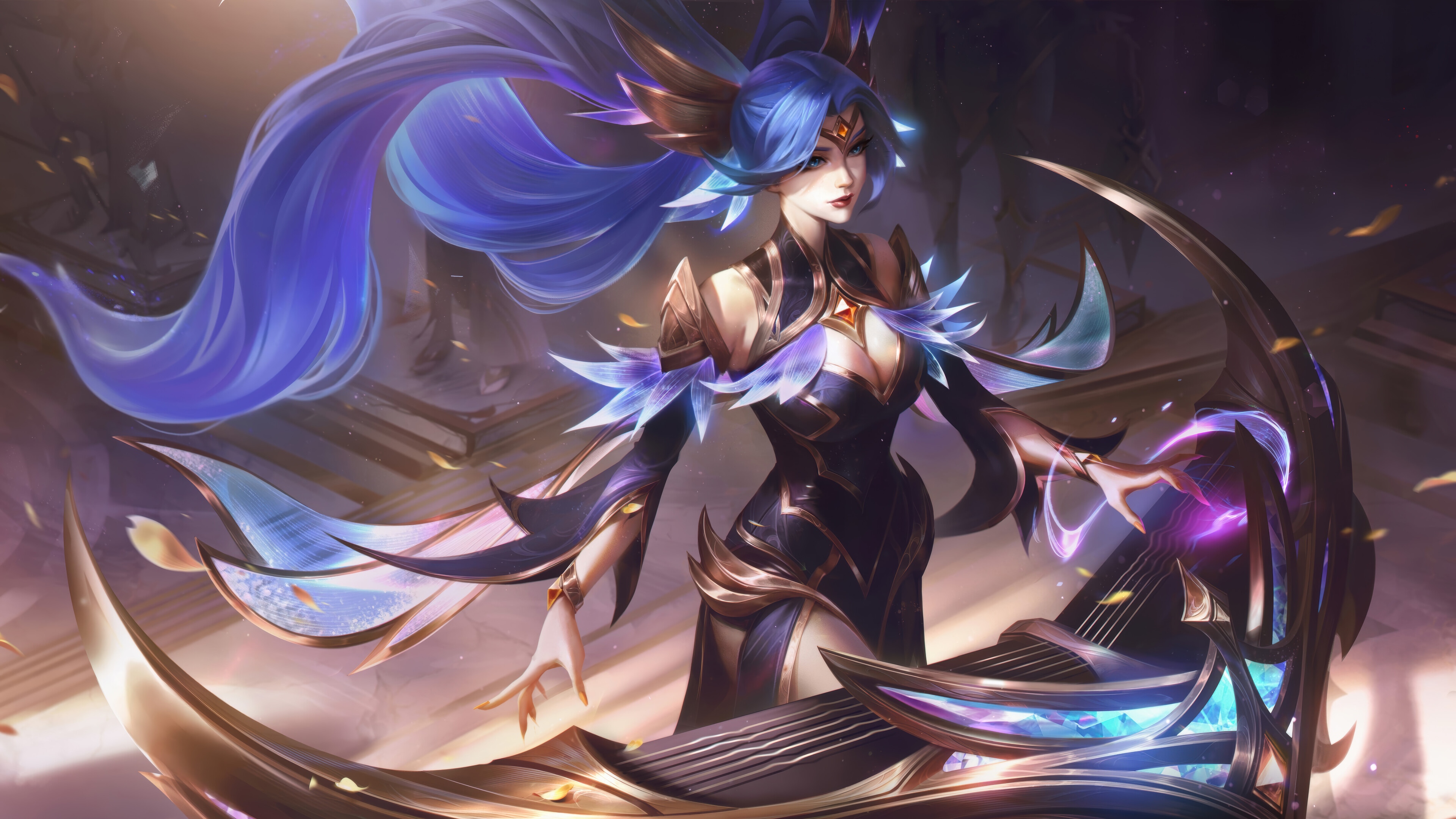 Sona from League of Legends 4K Splash Art HD Wallpaper