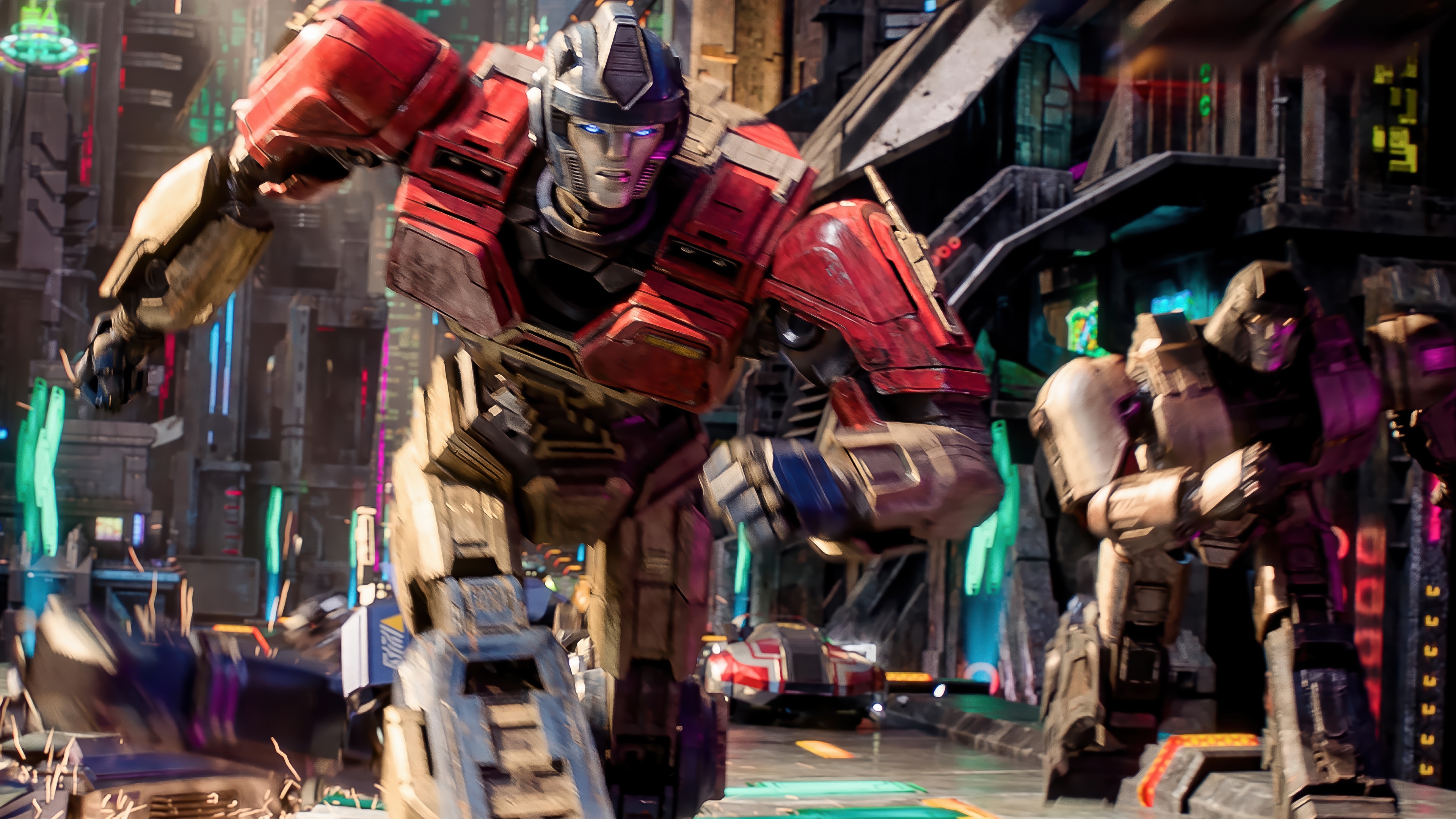 Transformers One 4K: Optimus Prime and Megatron HD Wallpaper