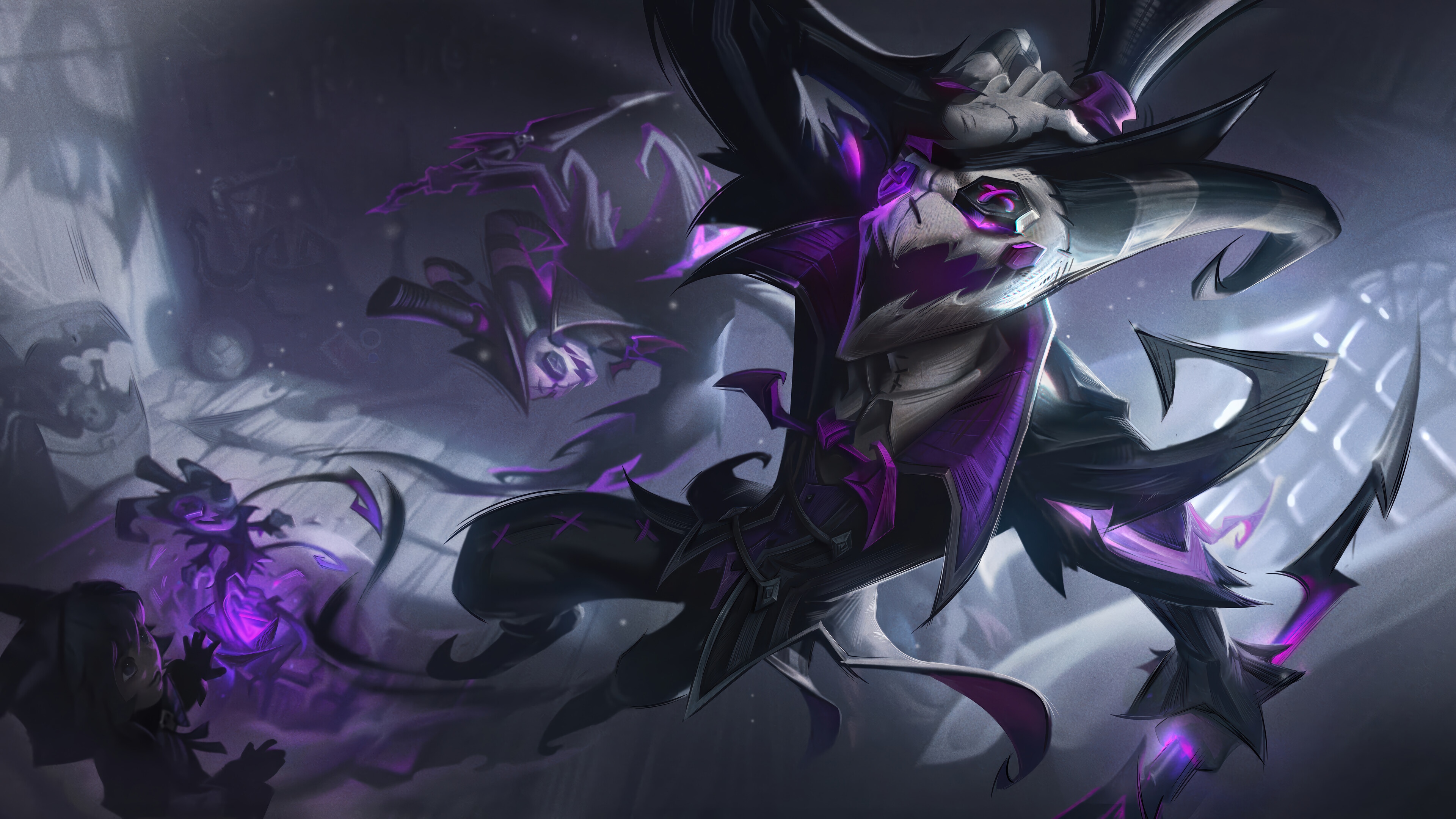 Fright Night Shaco League of Legends Splash Art 4K HD Wallpaper