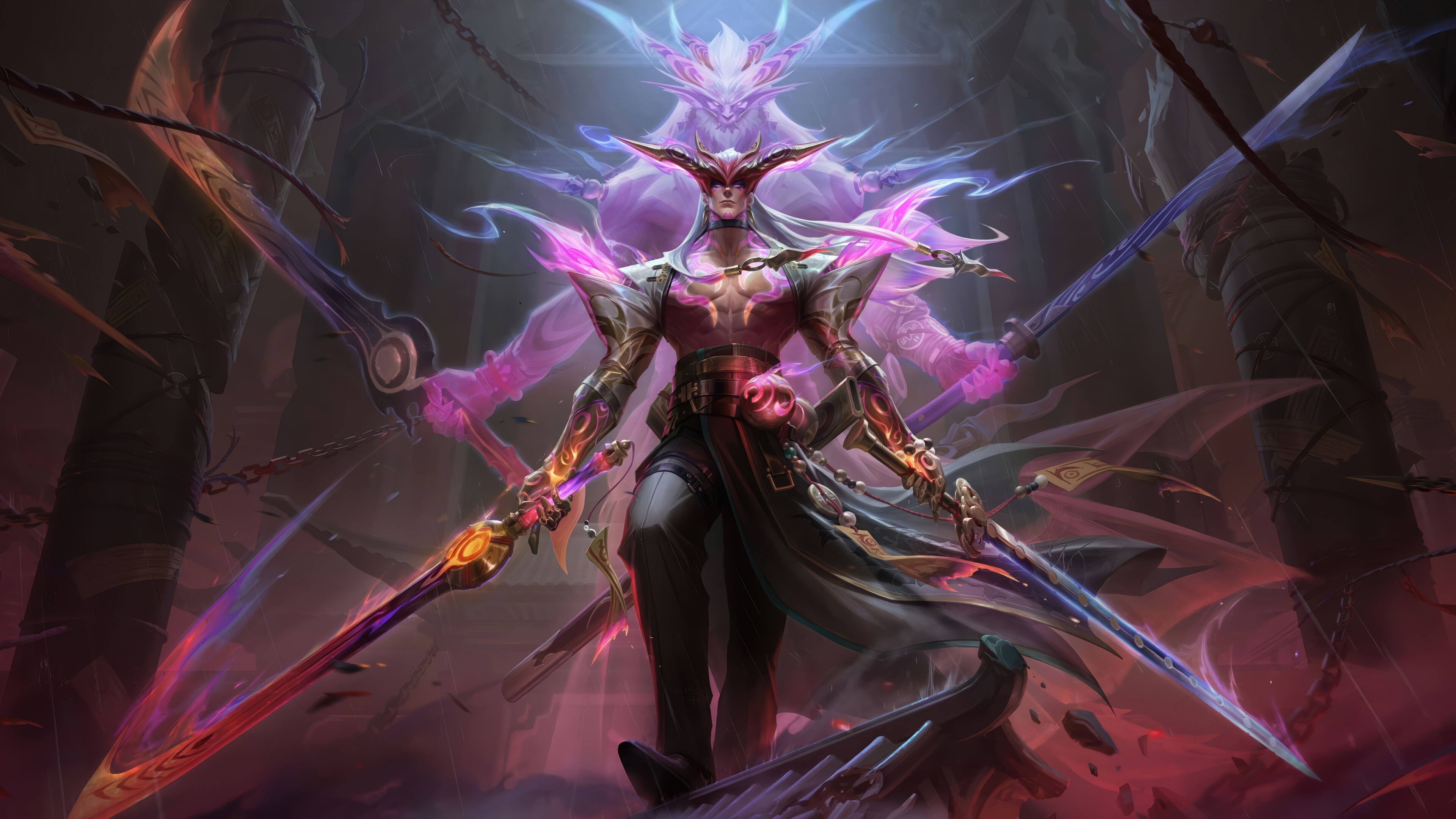 Yone Fiend Queller Splash Art 4K HD Wallpaper