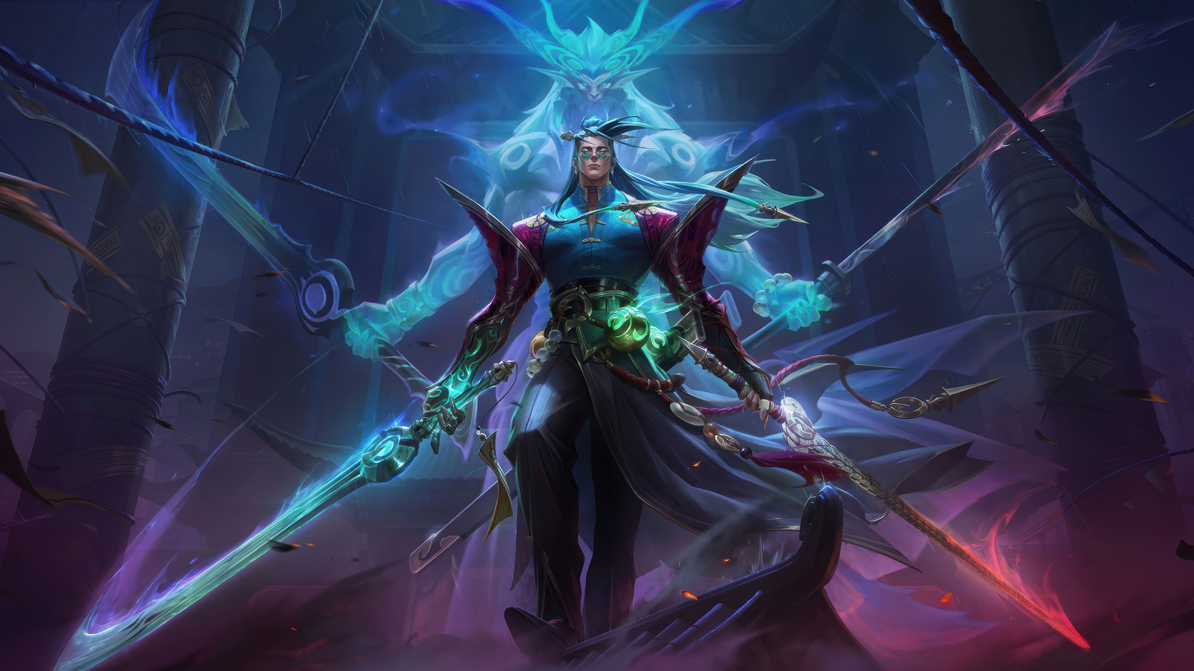 Fiend Queller Yone in League of Legends Splash Art 4K HD Wallpaper