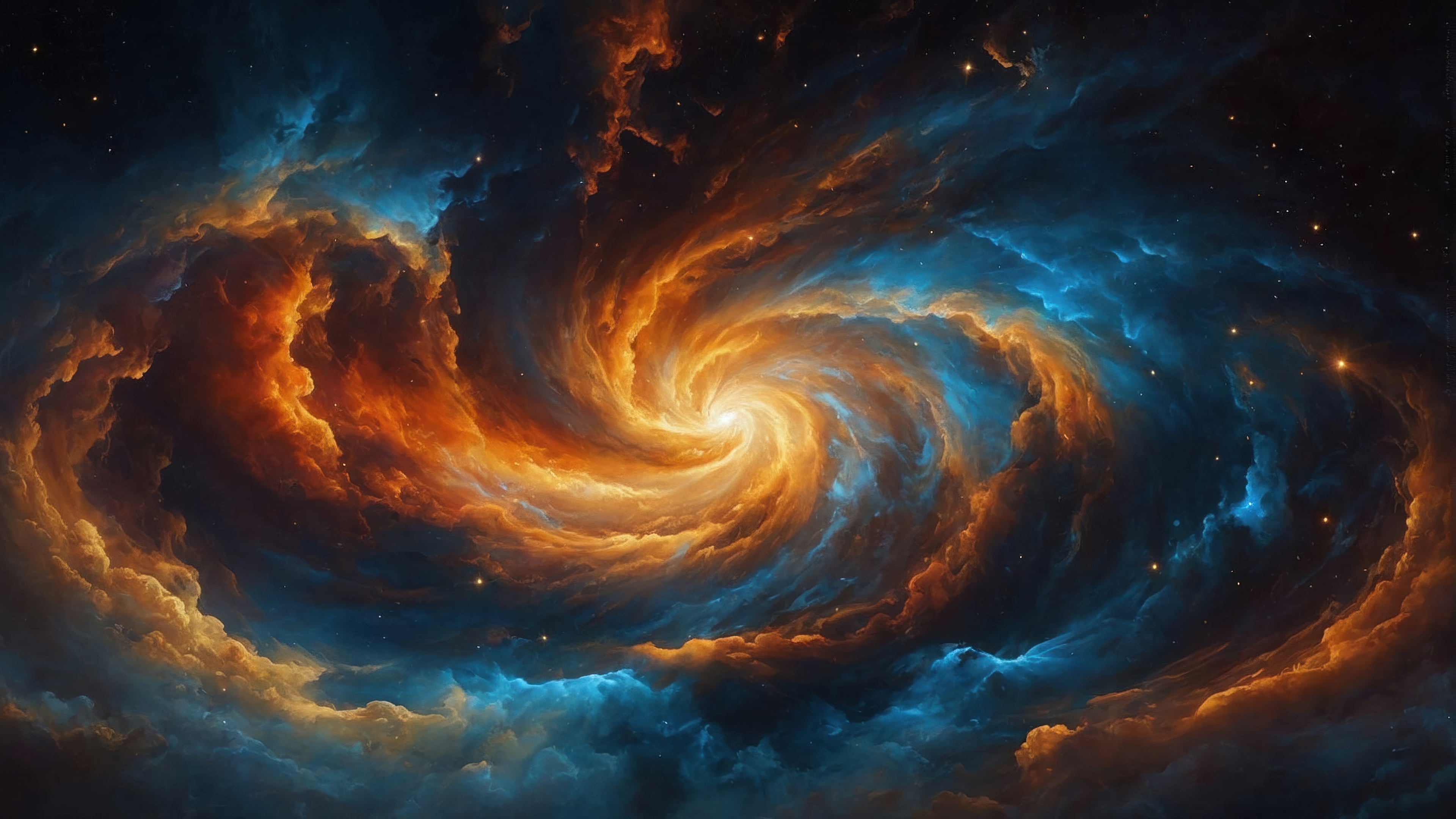 Colorful Galaxy with Stars and Clouds 4K HD Wallpaper