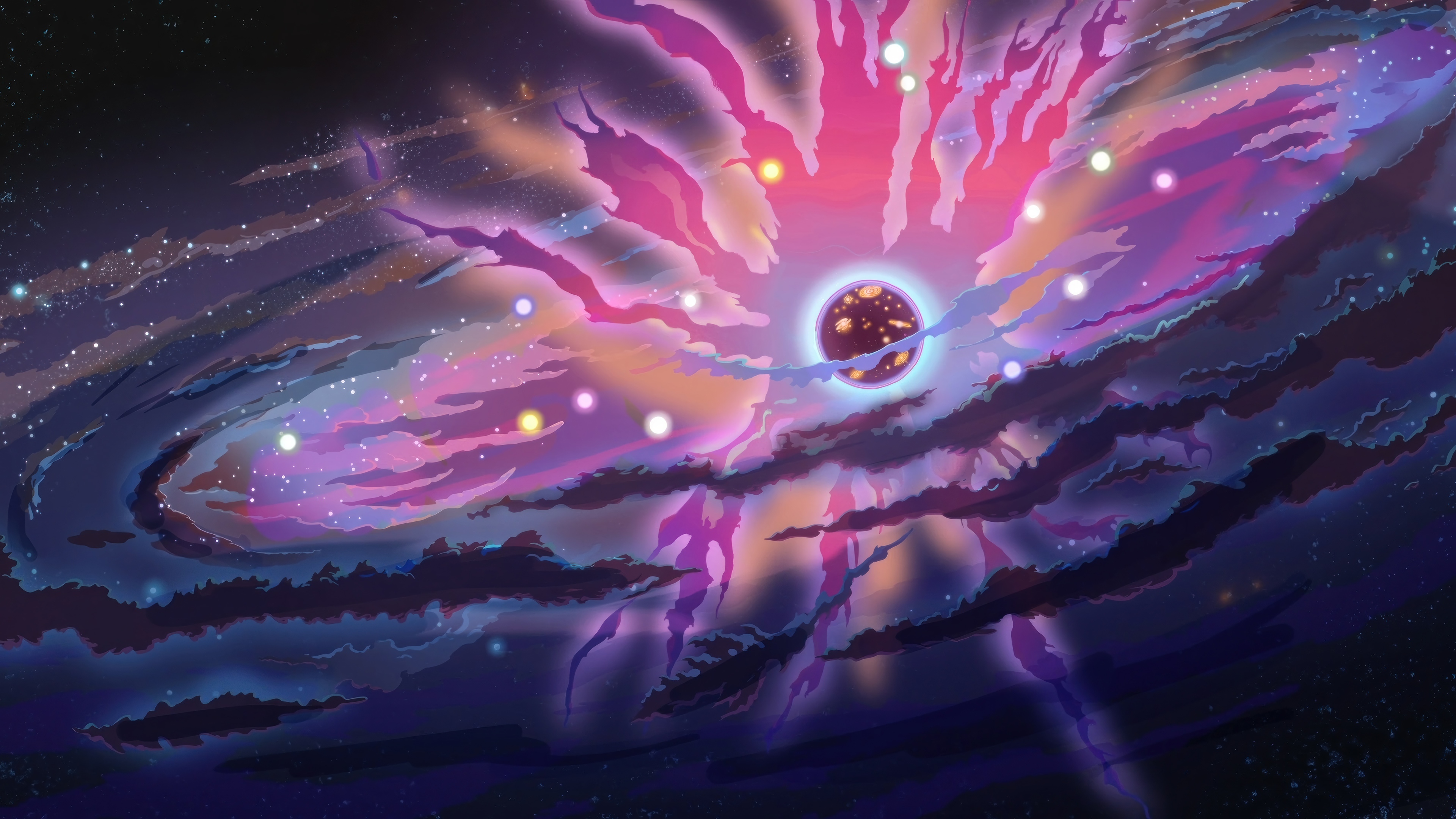Rick and Morty 4K Space Nebula HD Wallpaper