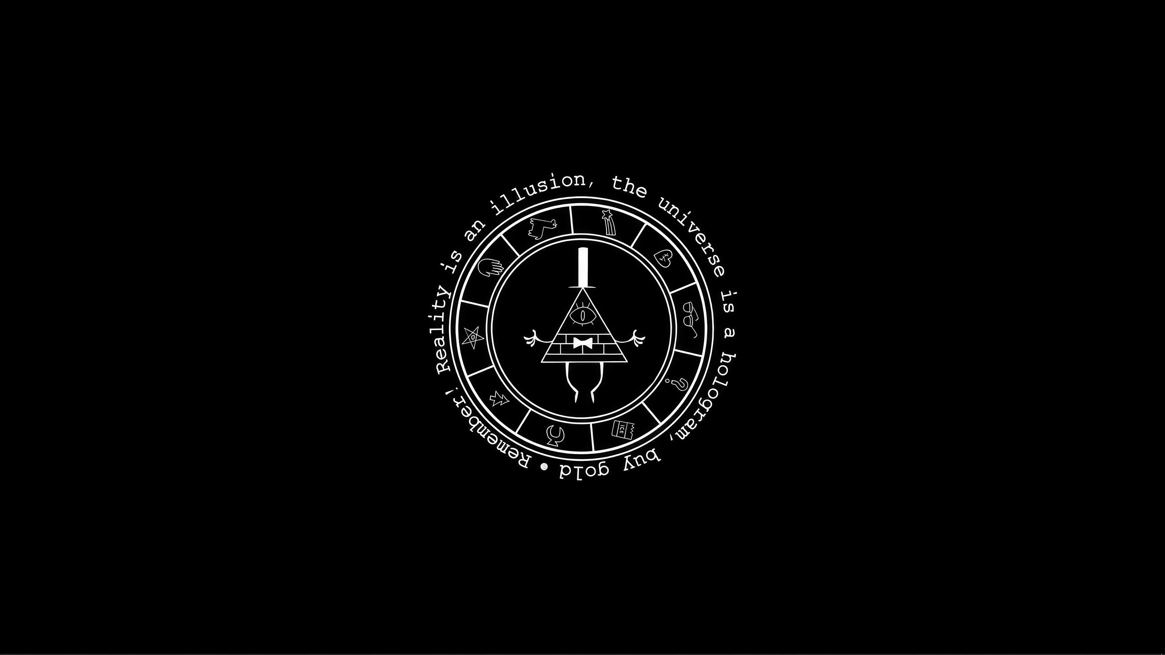Gravity Falls Bill Cipher Hologram 4K HD Wallpaper