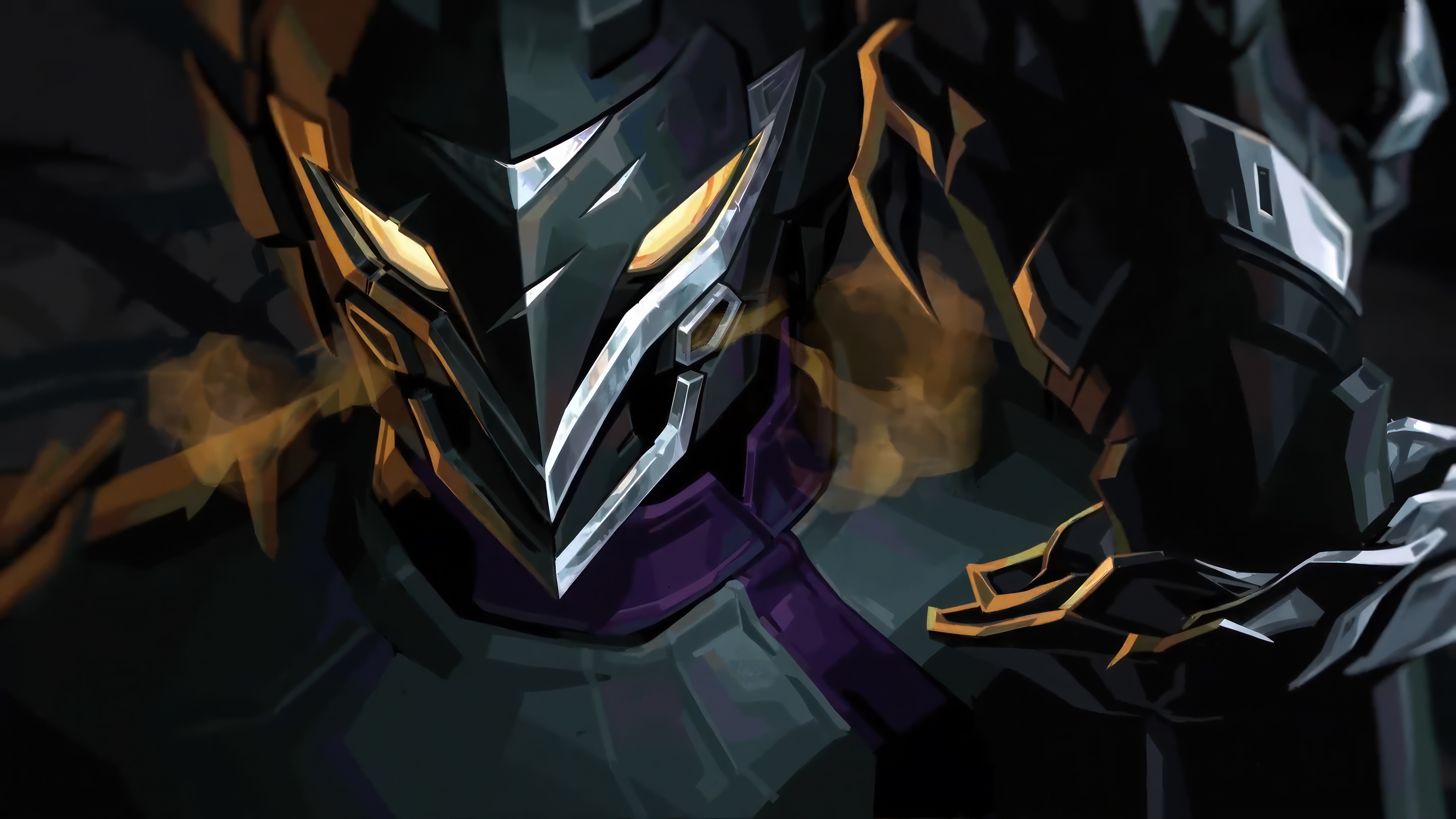 Valorant character with glowing eyes and armor HD Wallpaper