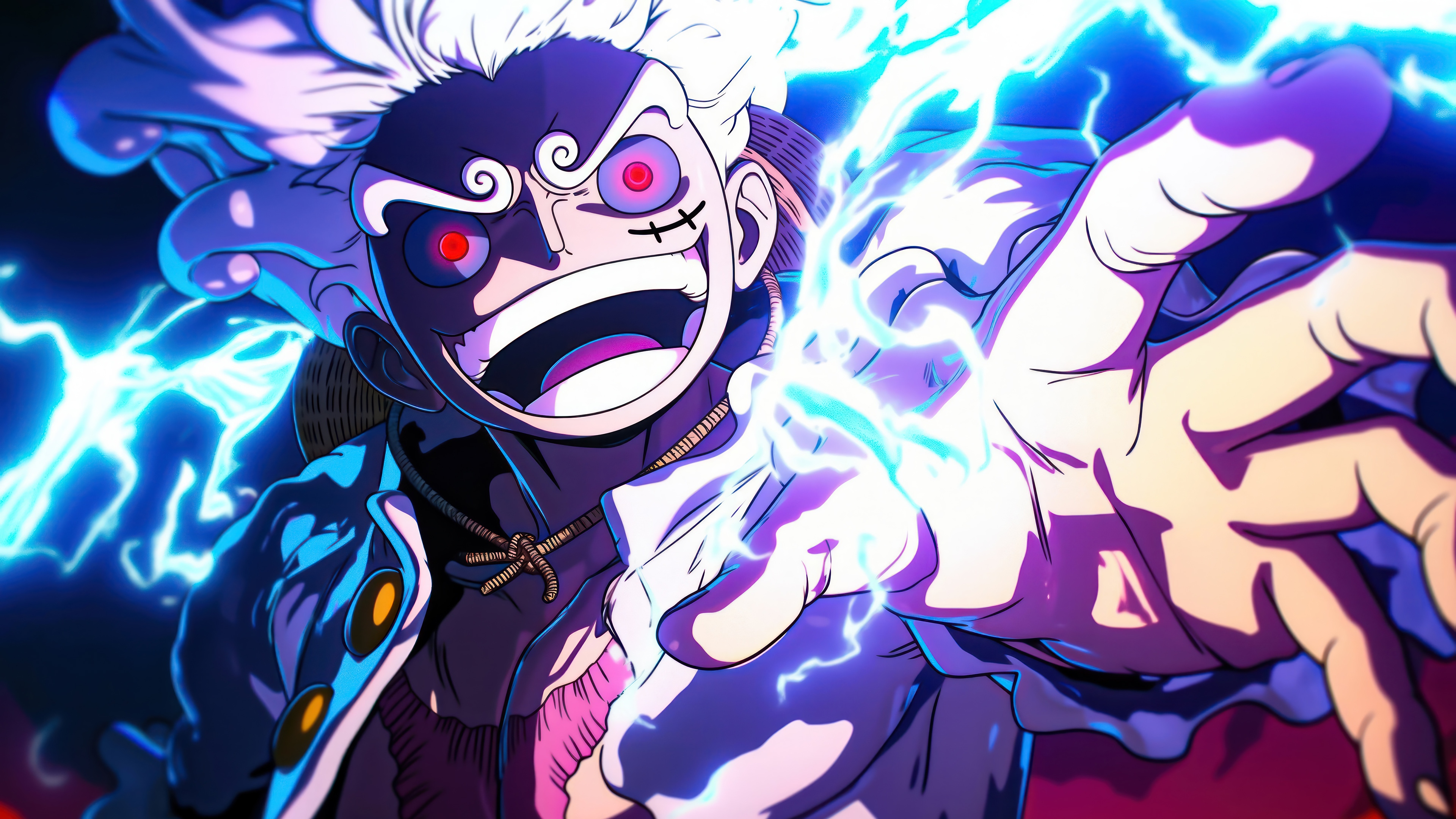 Monkey D. Luffy in Gear 5 4K HD Wallpaper