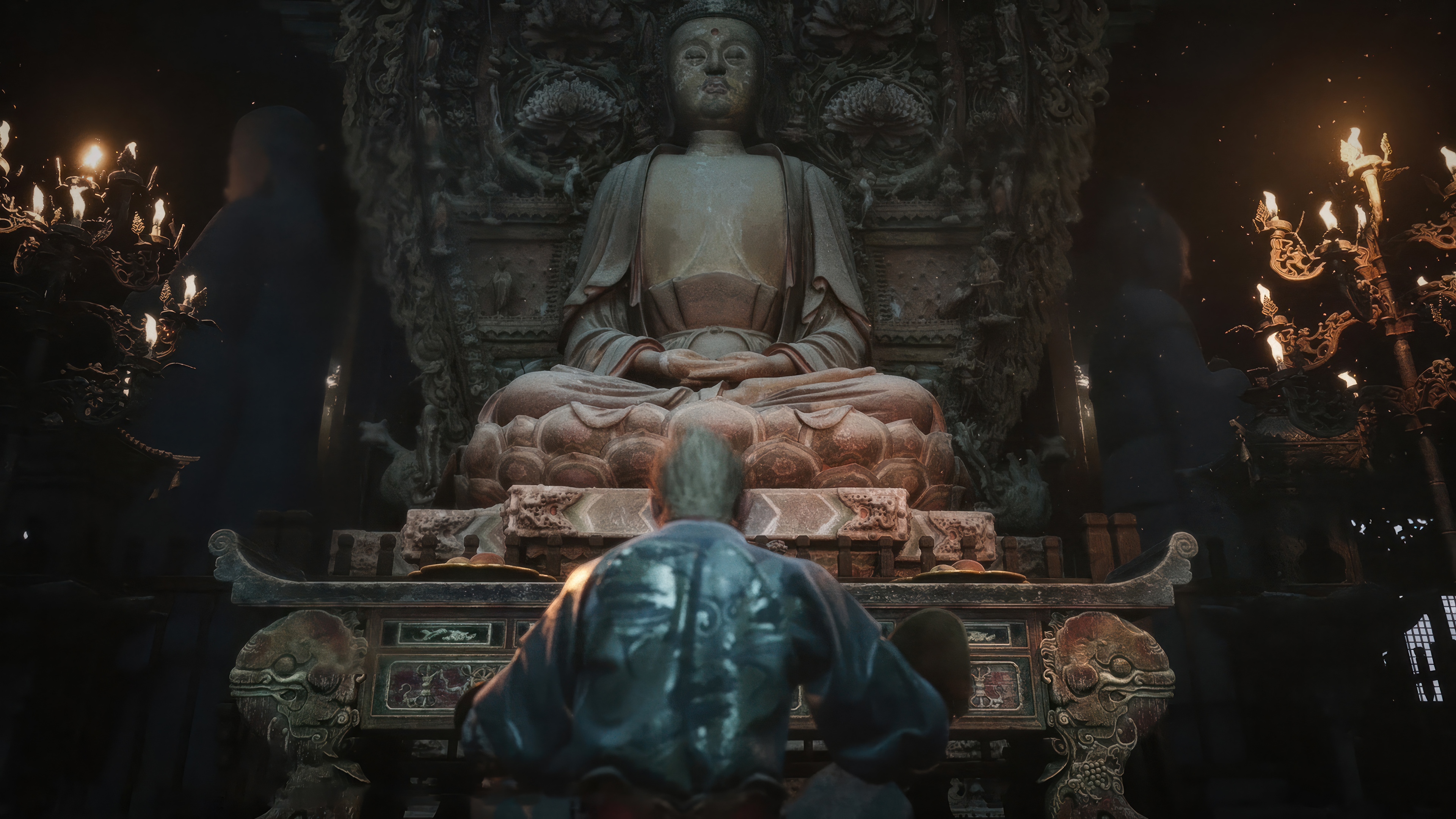 Black Myth: Wukong Buddha Statue HD Wallpaper