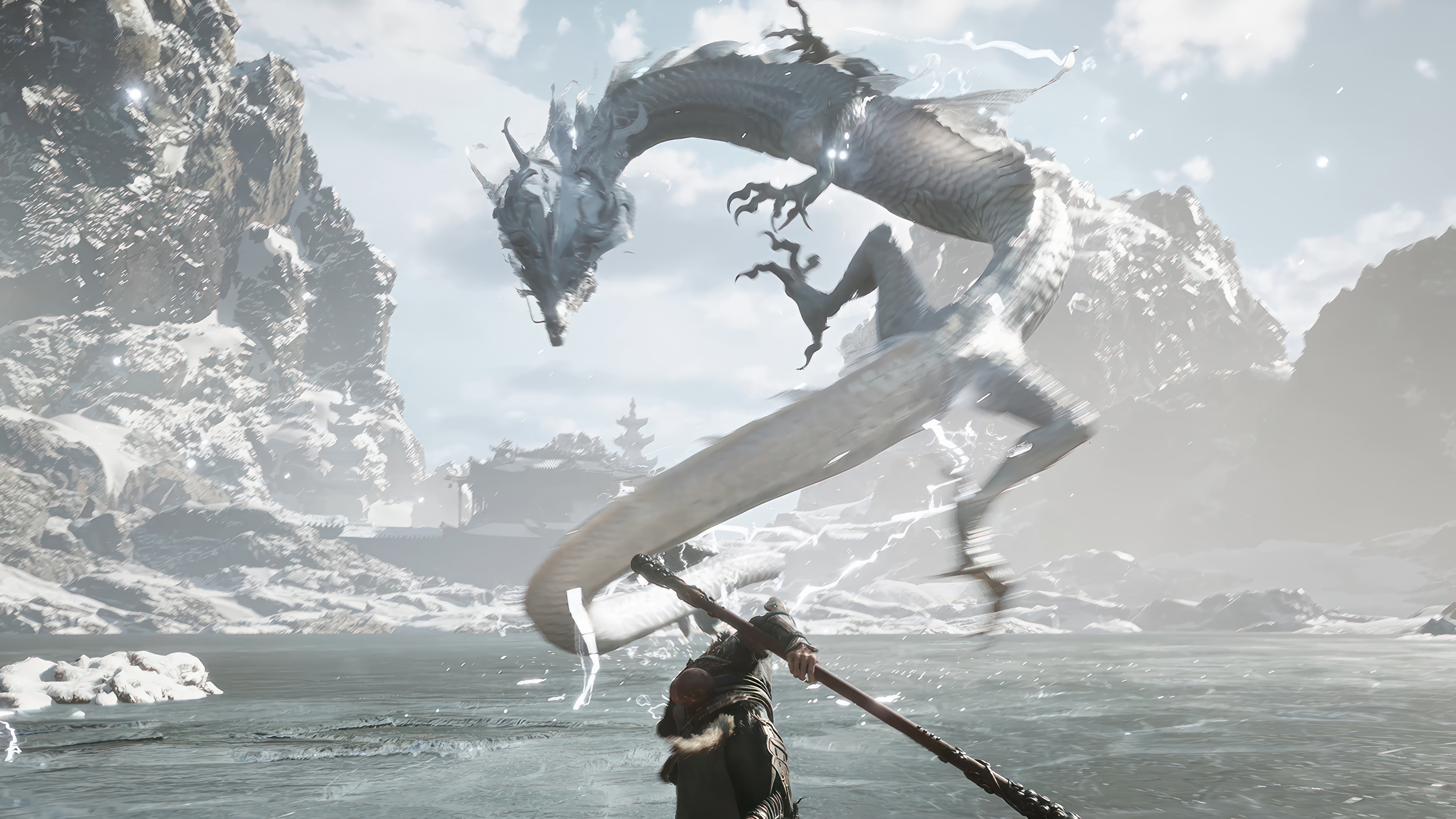 Black Myth: Wukong Dragon Battle 4K HD Wallpaper