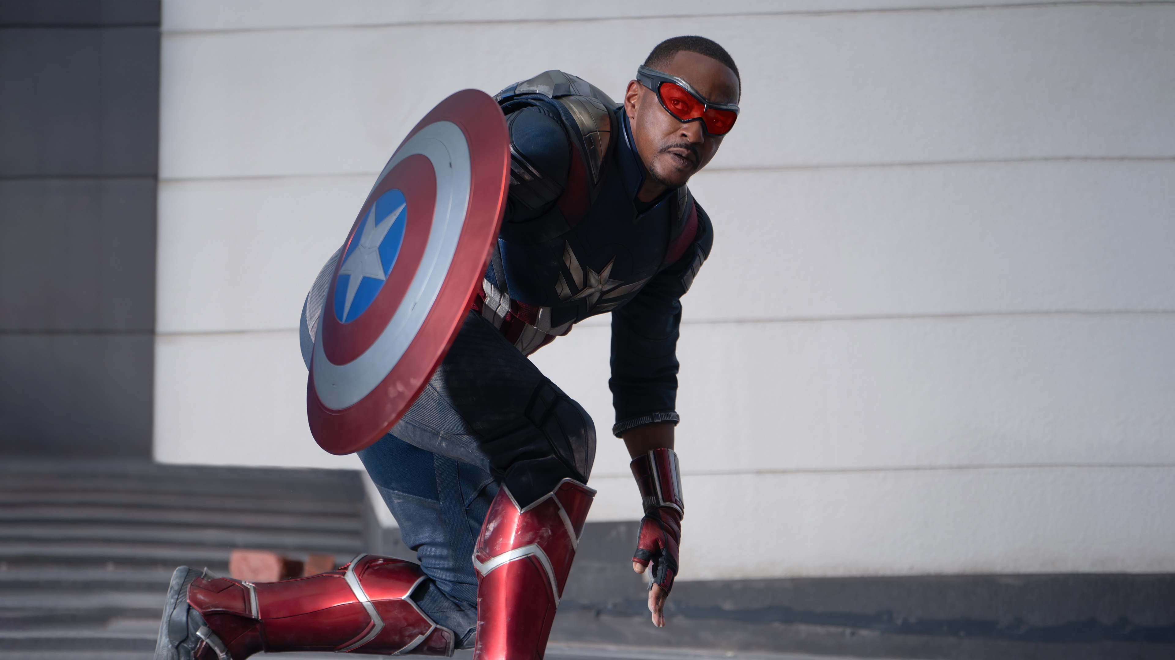 Anthony Mackie as Captain America in 4K HD Wallpaper