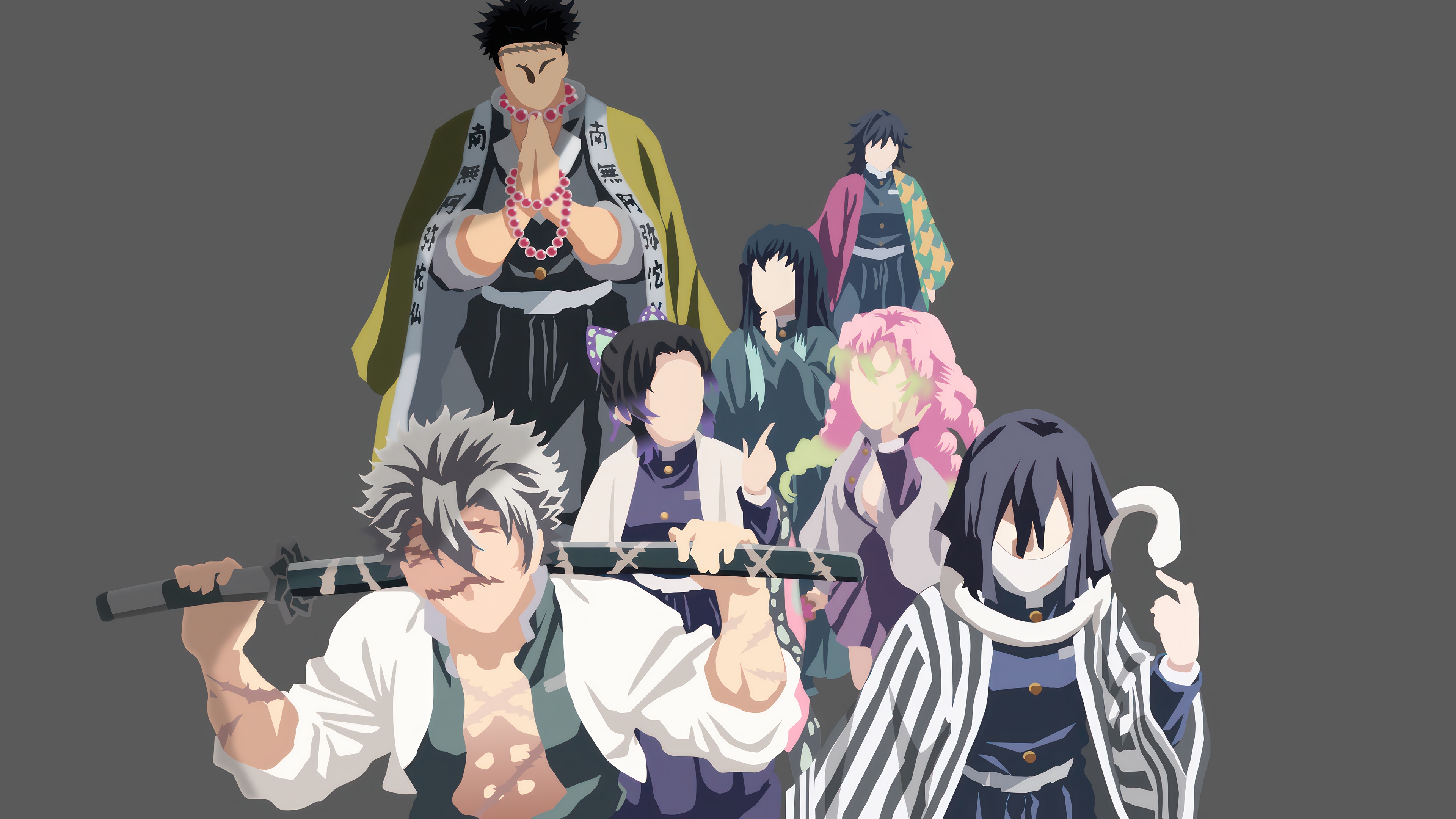 Demon Slayer Kimetsu no Yaiba Hashira 4K HD Wallpaper