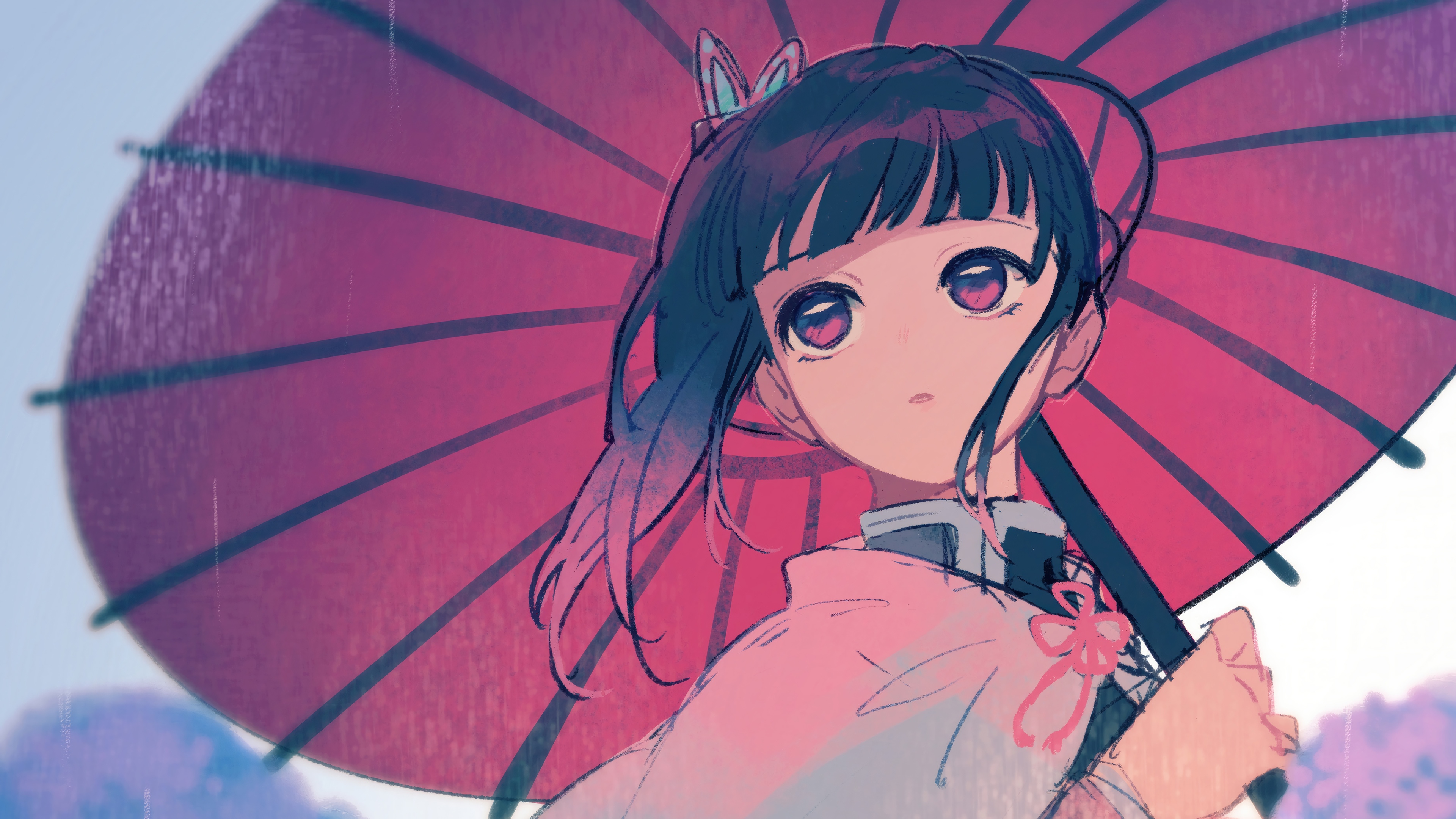 Kanao Tsuyuri from Demon Slayer in 4K HD Wallpaper