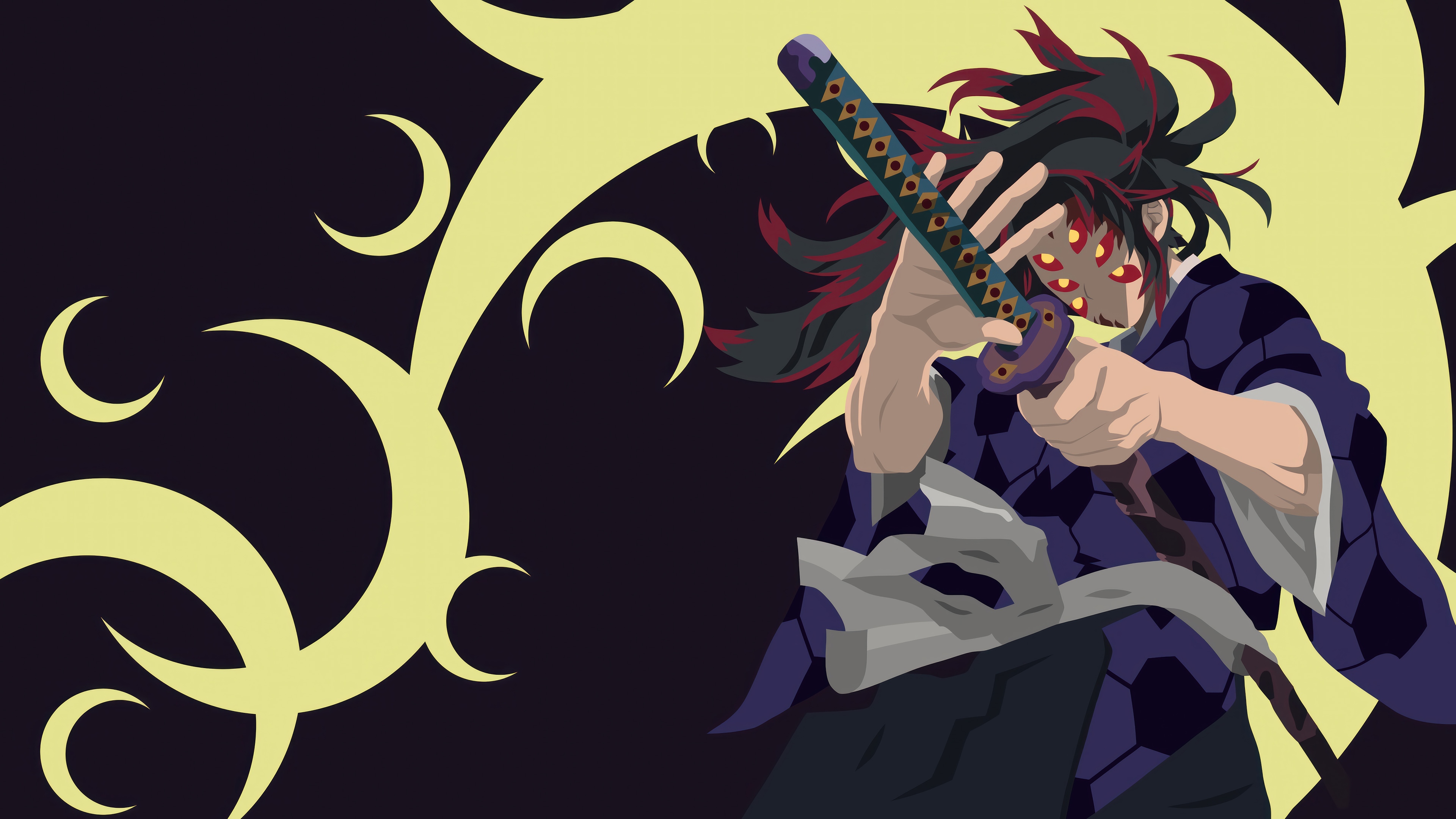 Kokushibo from Demon Slayer Kimetsu no Yaiba 4K HD Wallpaper