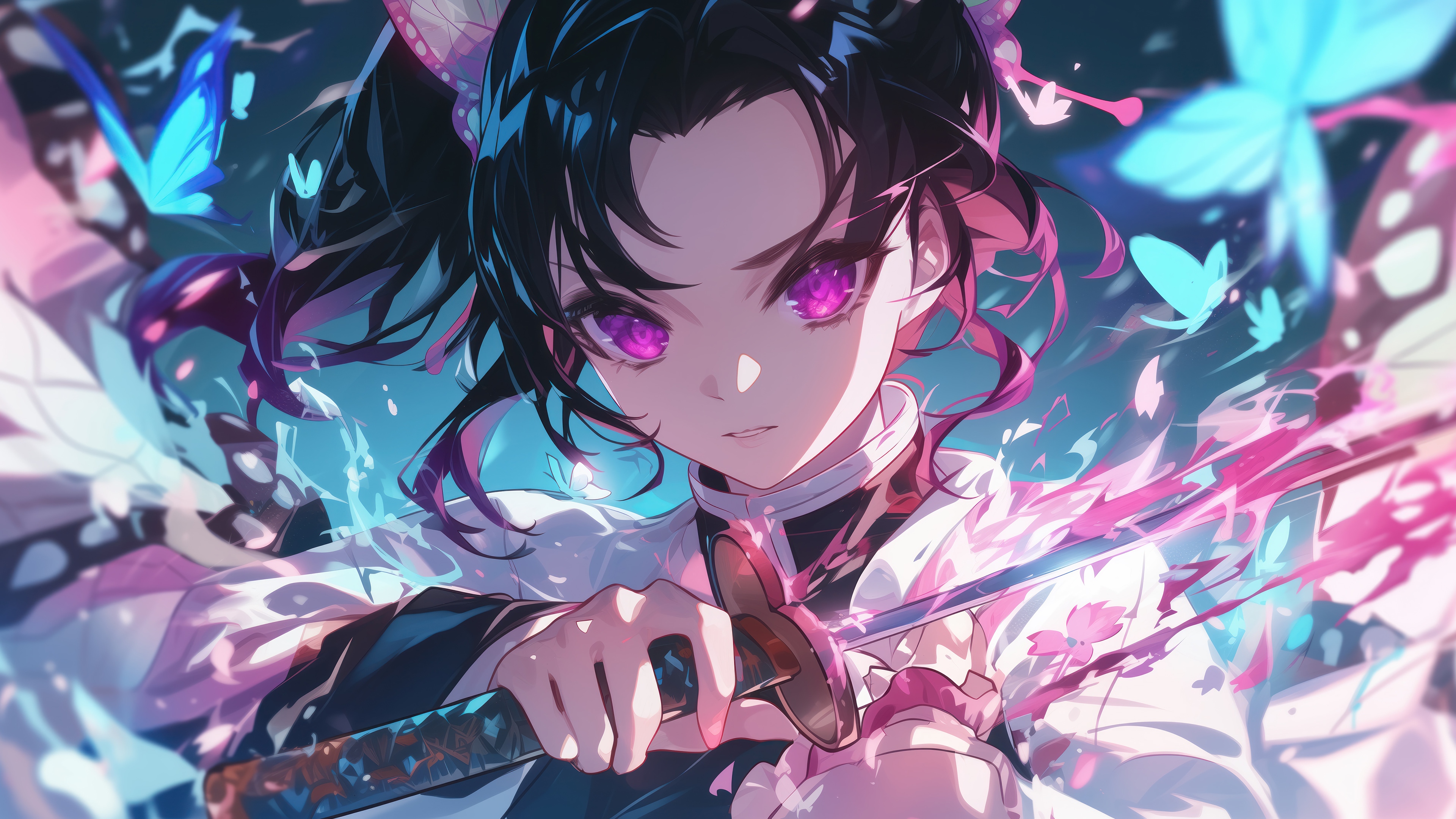 Kanao Tsuyuri from Demon Slayer Kimetsu no Yaiba 4K HD Wallpaper