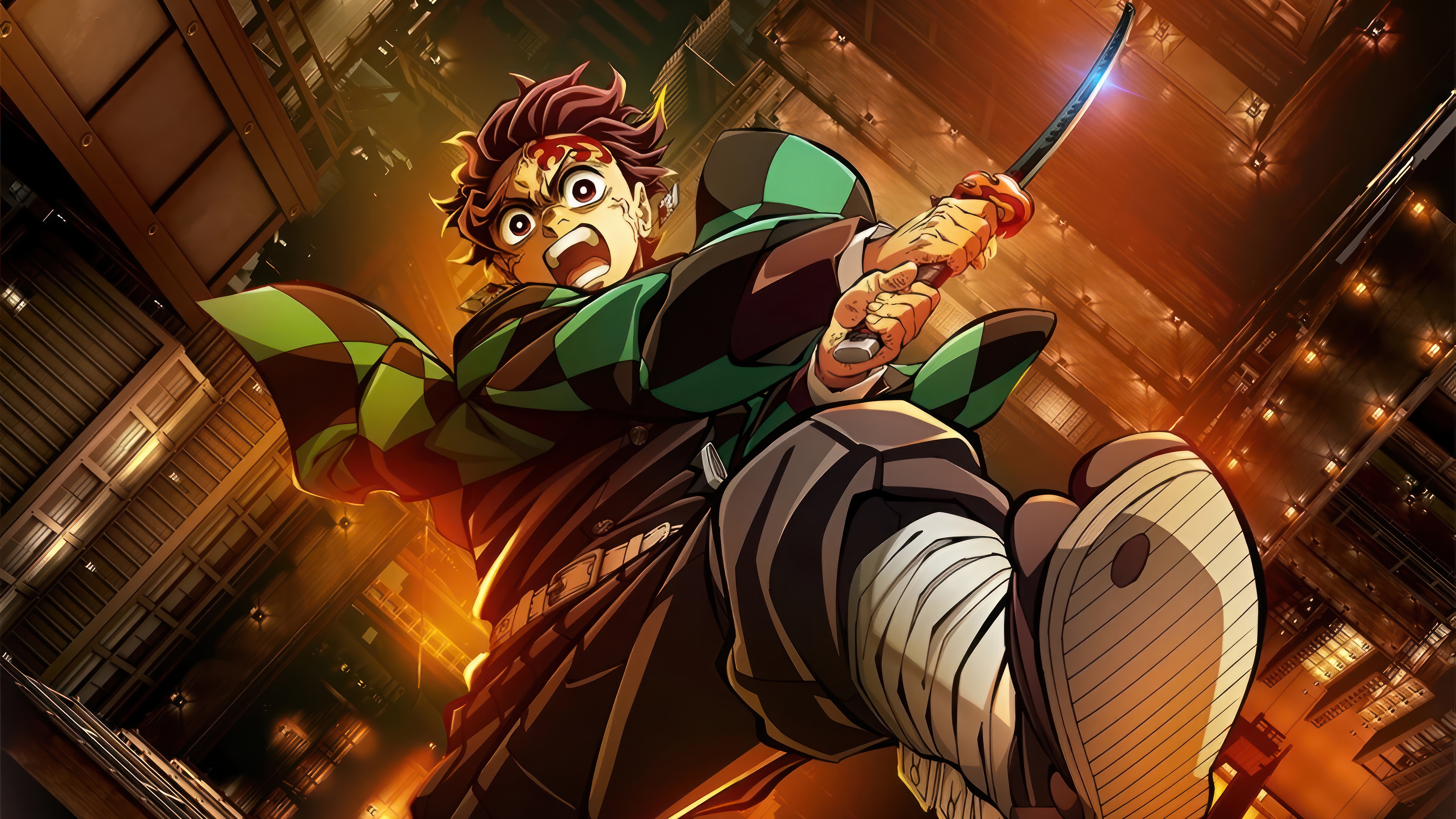 Tanjiro Kamado in Demon Slayer Kimetsu no Yaiba 4K HD Wallpaper