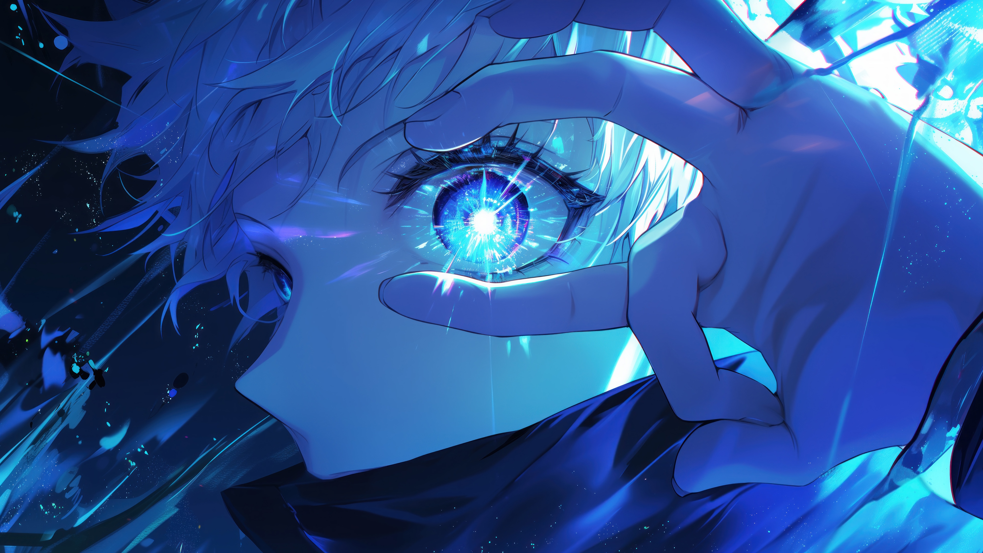 Satoru Gojo's Eye in Jujutsu Kaisen 4K HD Wallpaper