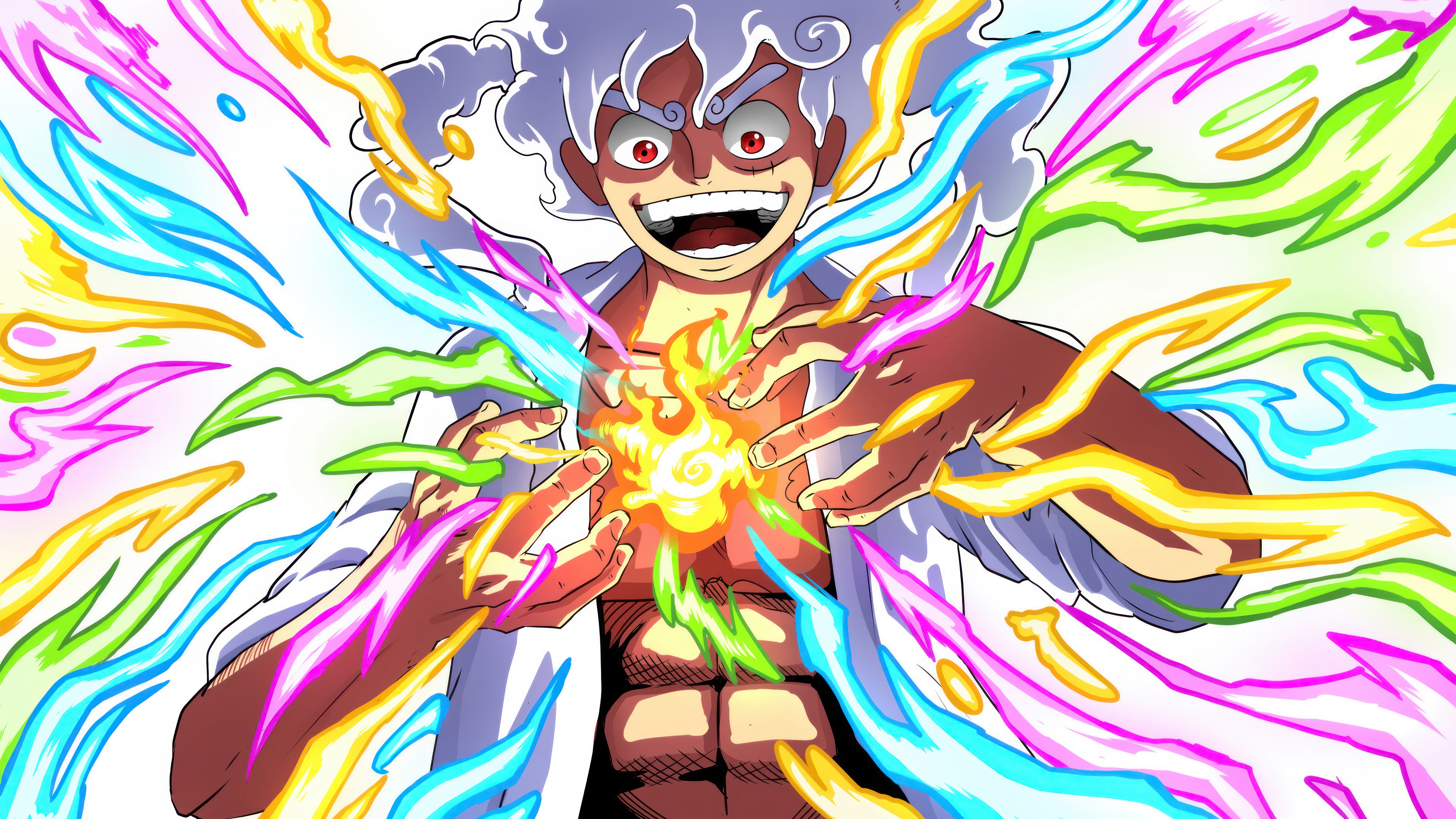 Monkey D. Luffy in Gear 5, One Piece 4K HD Wallpaper