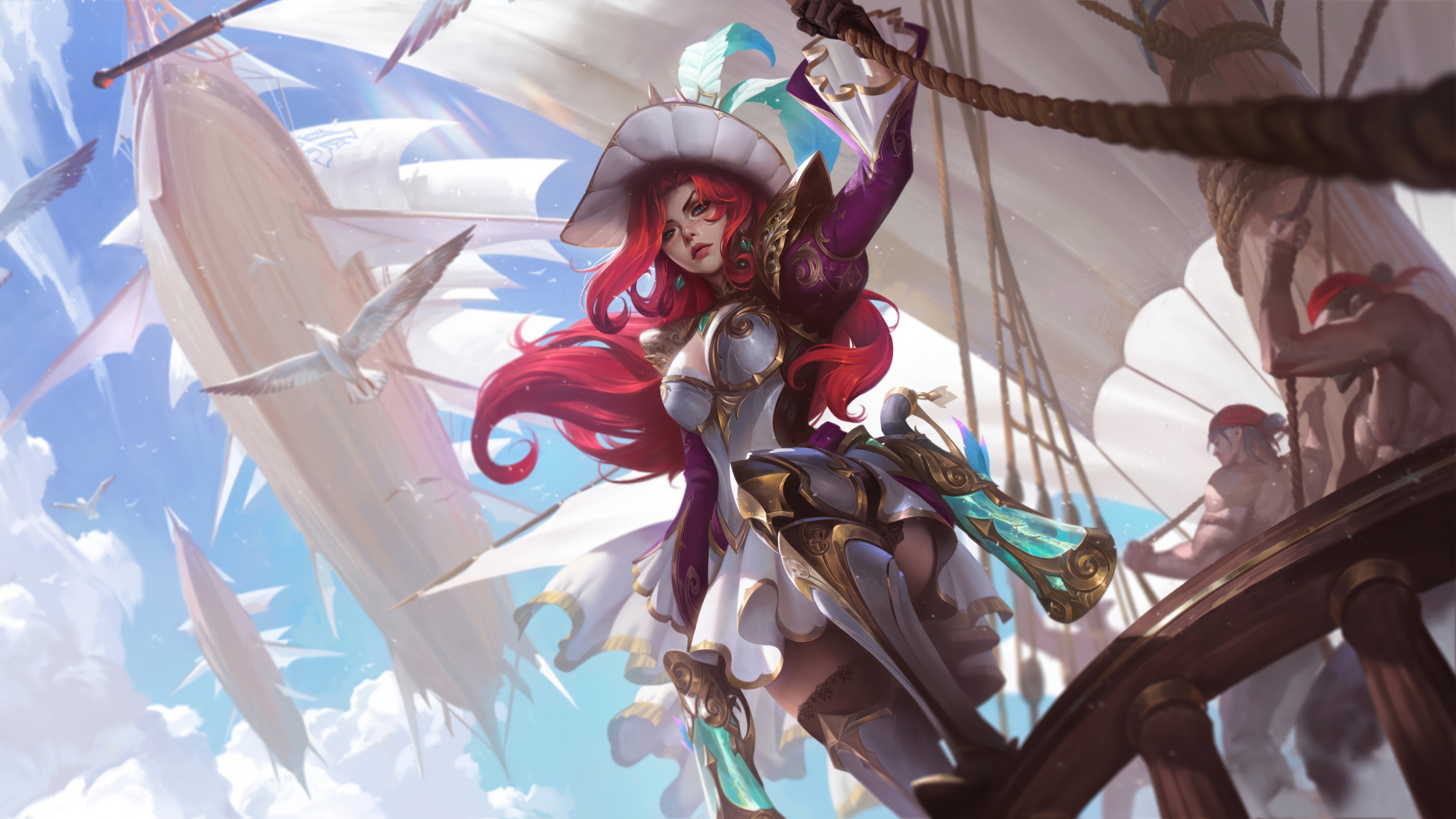 Battle Queen Miss Fortune League of Legends Splash Art 4K HD Wallpaper