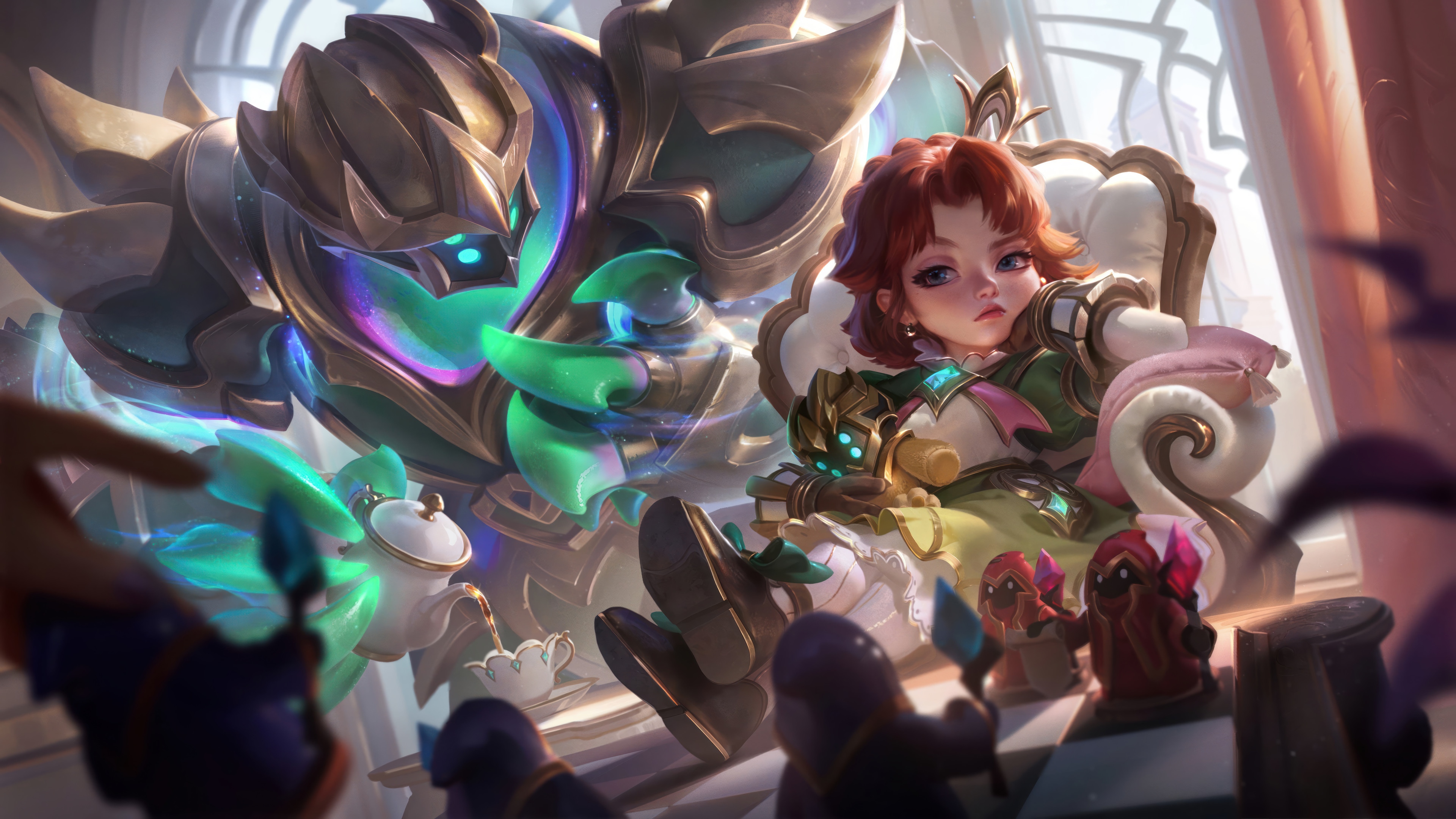 Battle Queen Annie and Tibbers in League of Legends 4K HD Wallpaper
