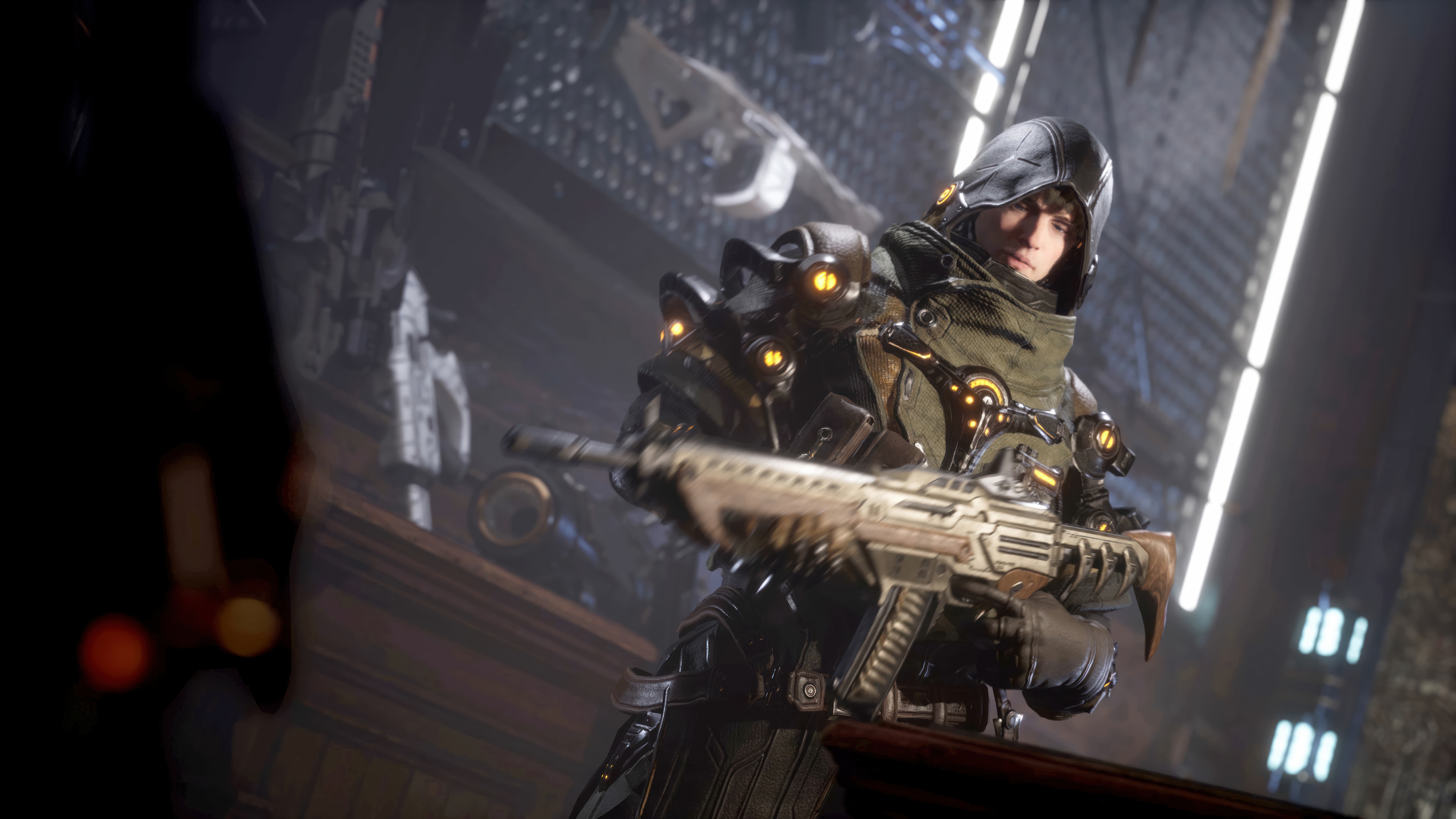 The First Descendant character with a rifle HD Wallpaper