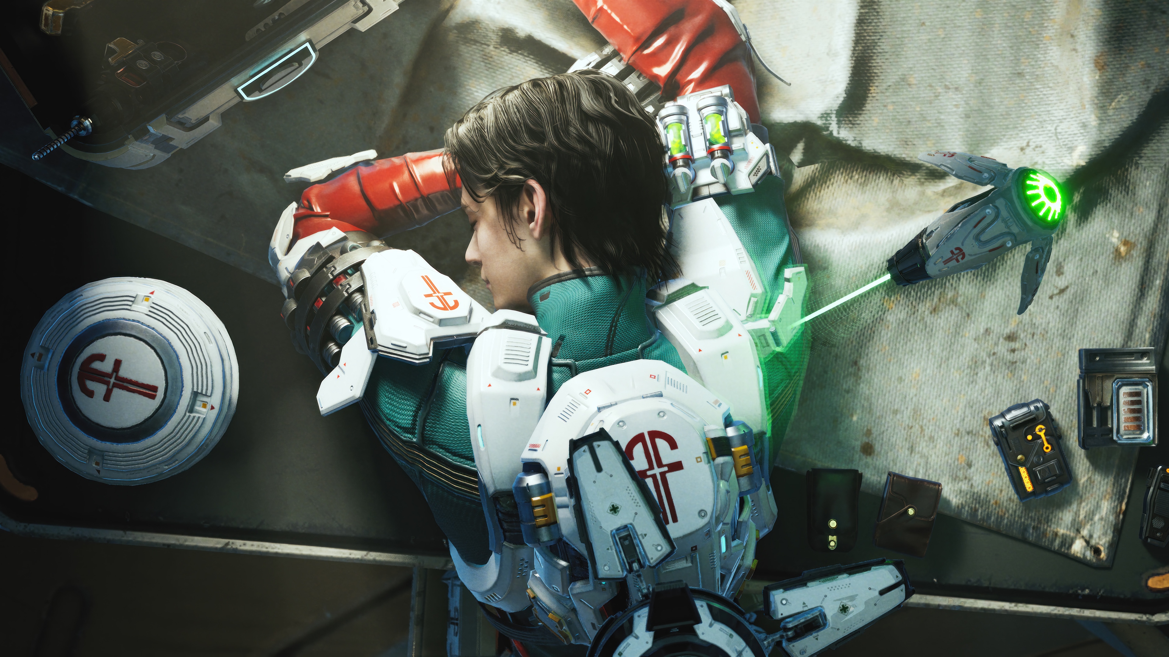 The First Descendant character with sci-fi gear HD Wallpaper