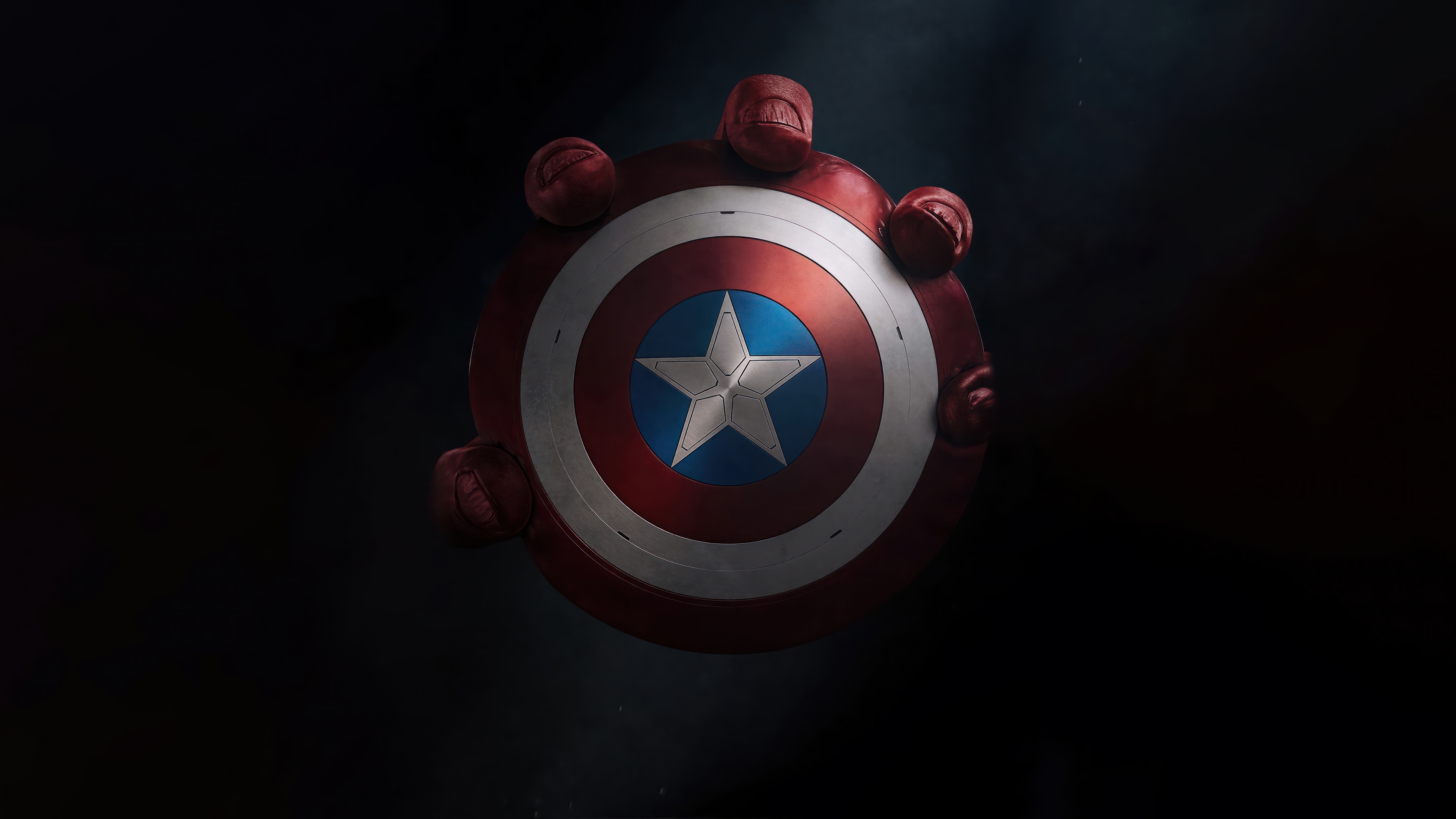 Red Hulk Holding Captain America's Shield 4K HD Wallpaper