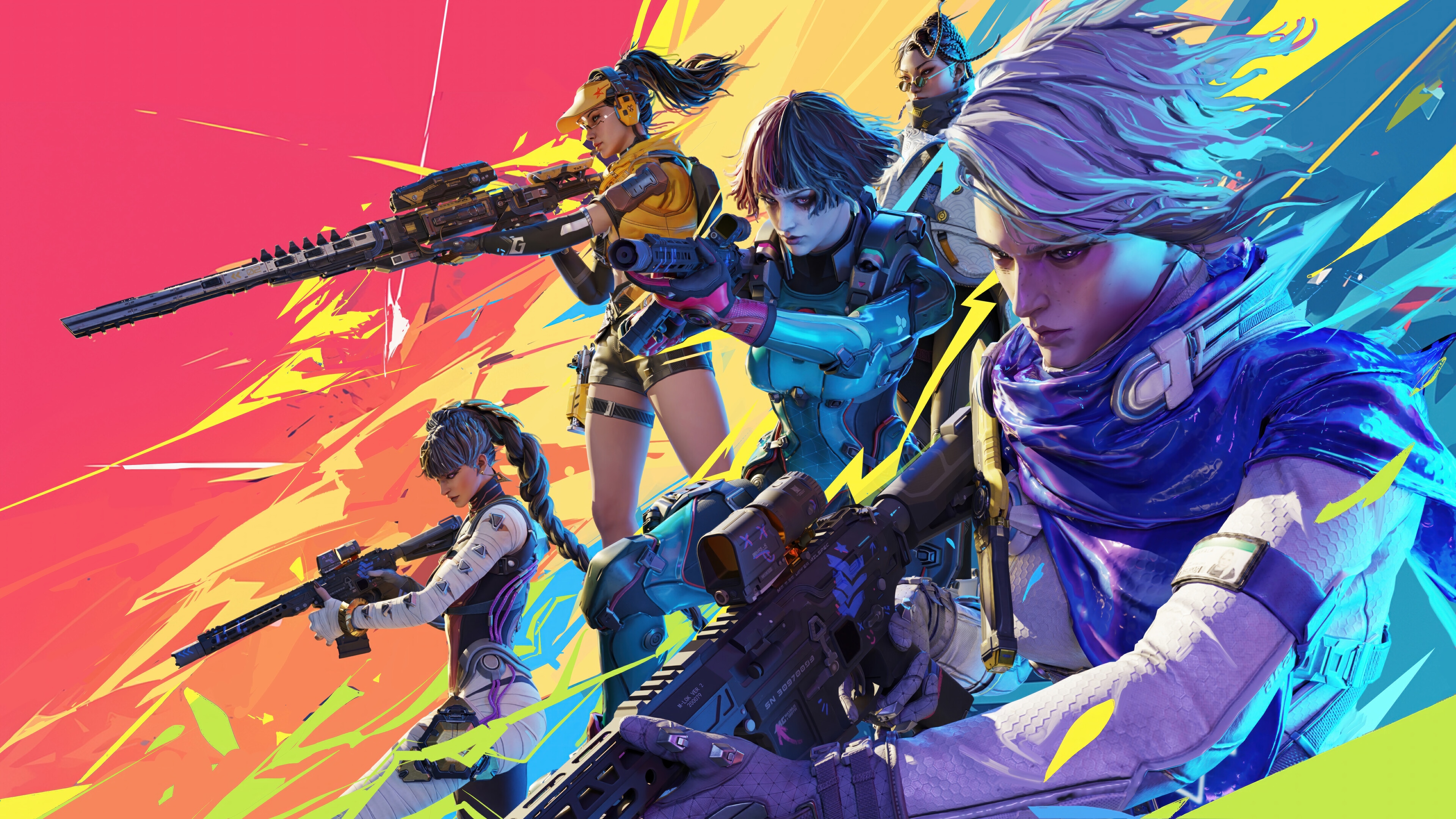 Fragpunk Characters with Rifles 4K HD Wallpaper